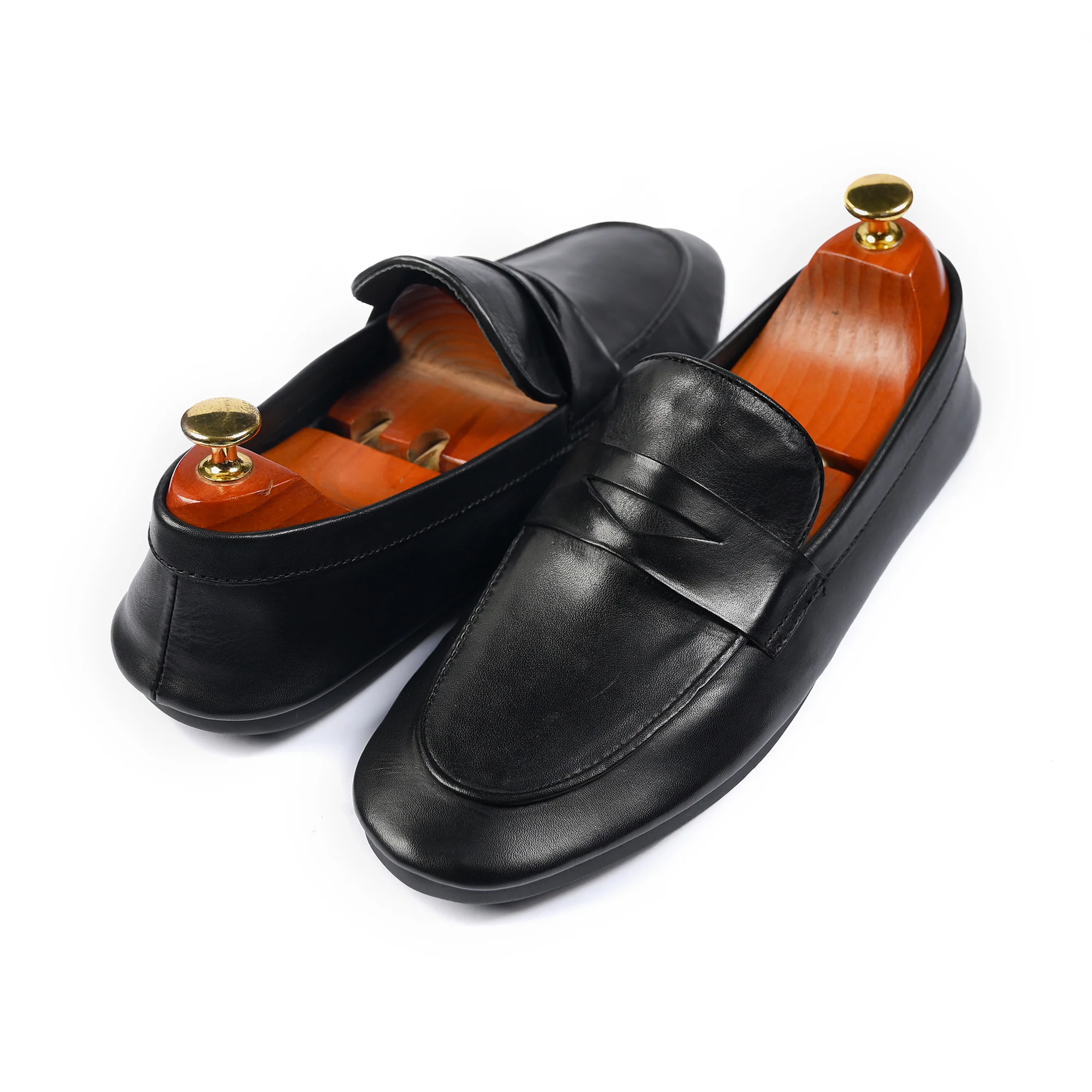 BLACK ANILINE LEATHER MOCCASIN - Image 5