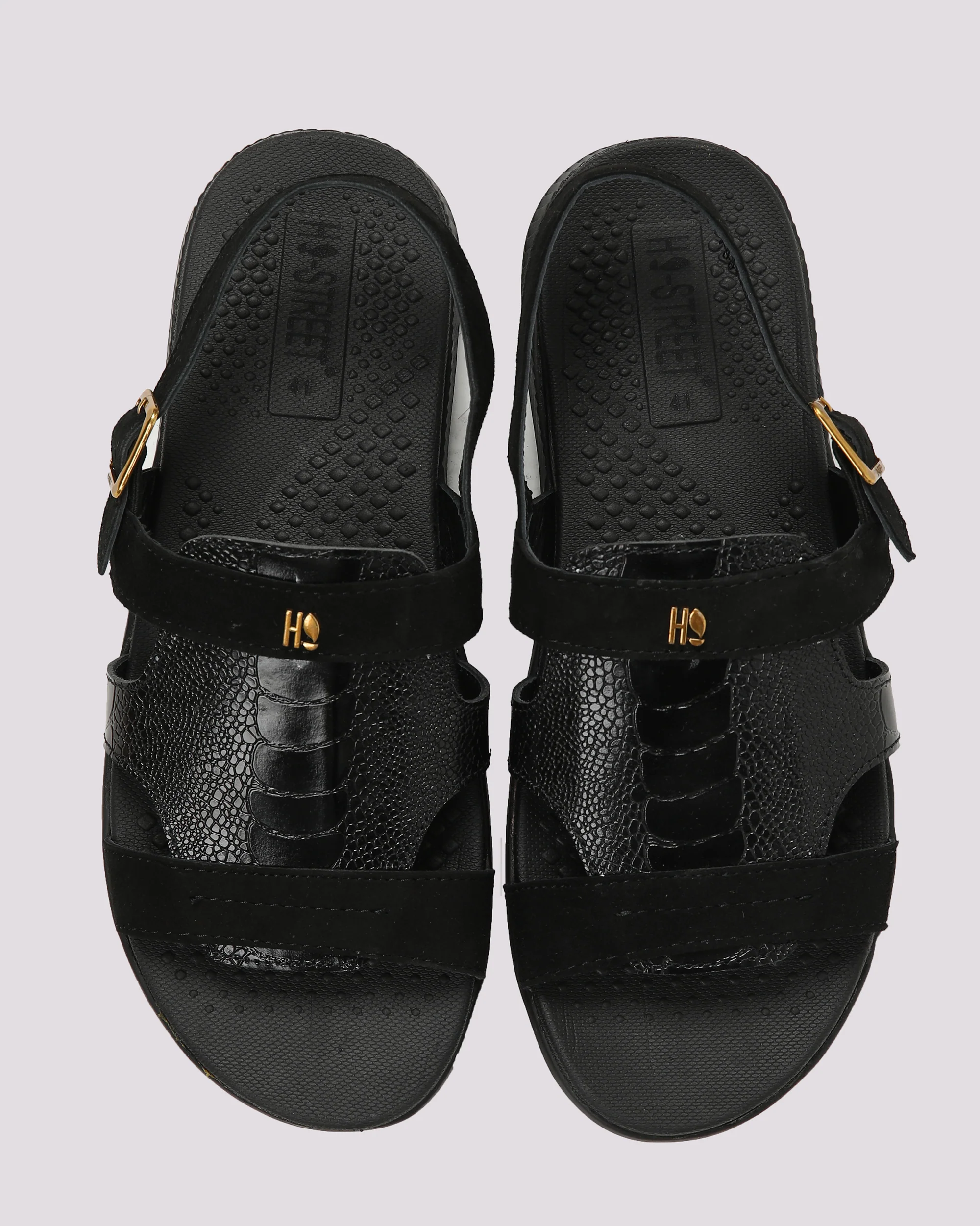 Black Crock Textured Sandal - Image 3