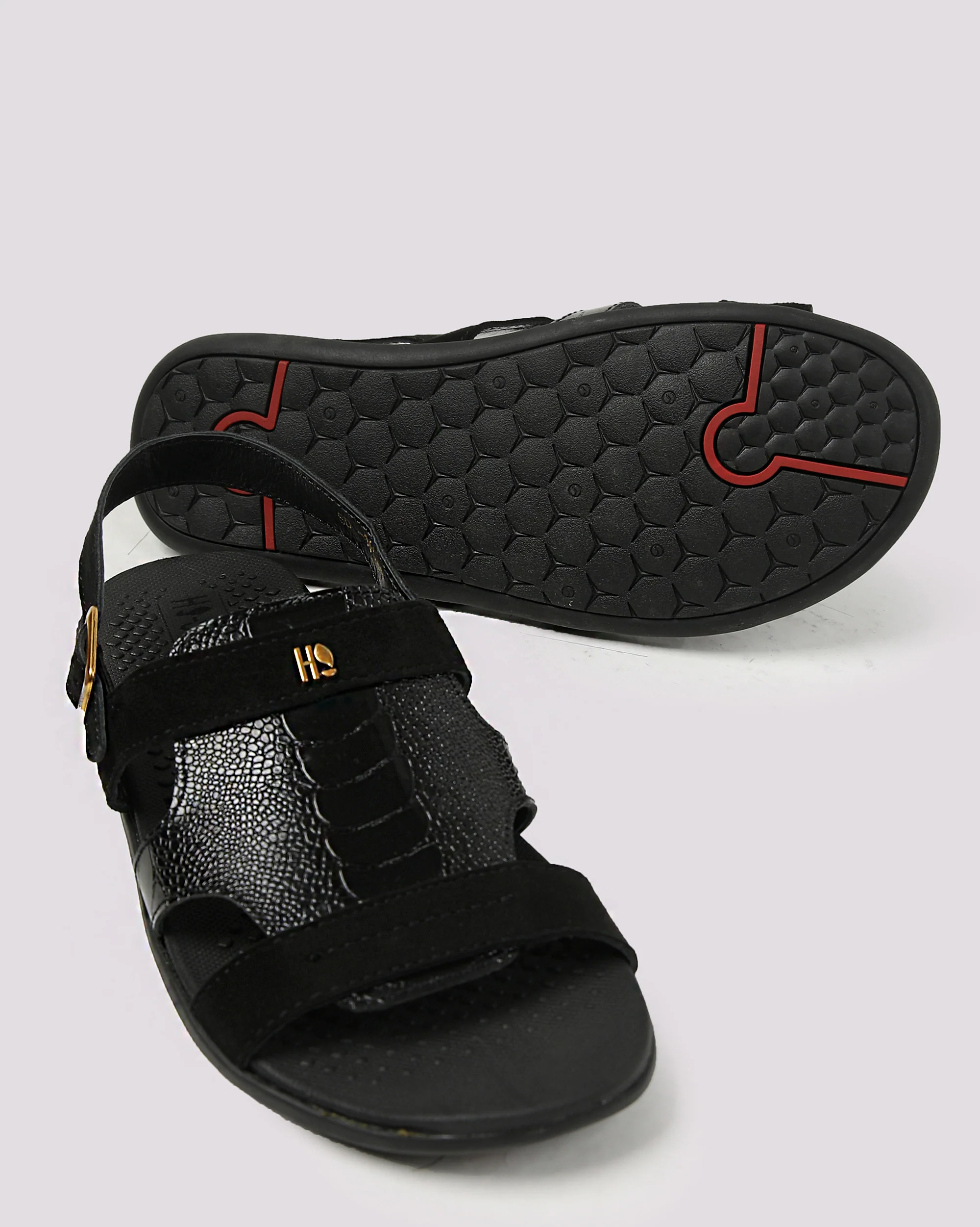 Black Crock Textured Sandal - Image 5
