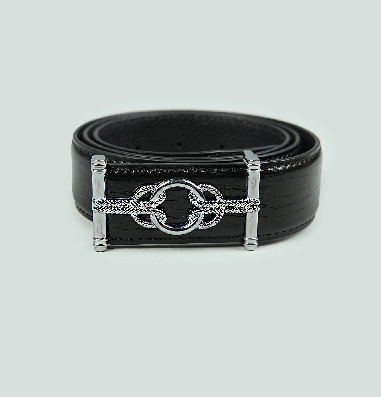 Black Faux Leather Belt - Image 3