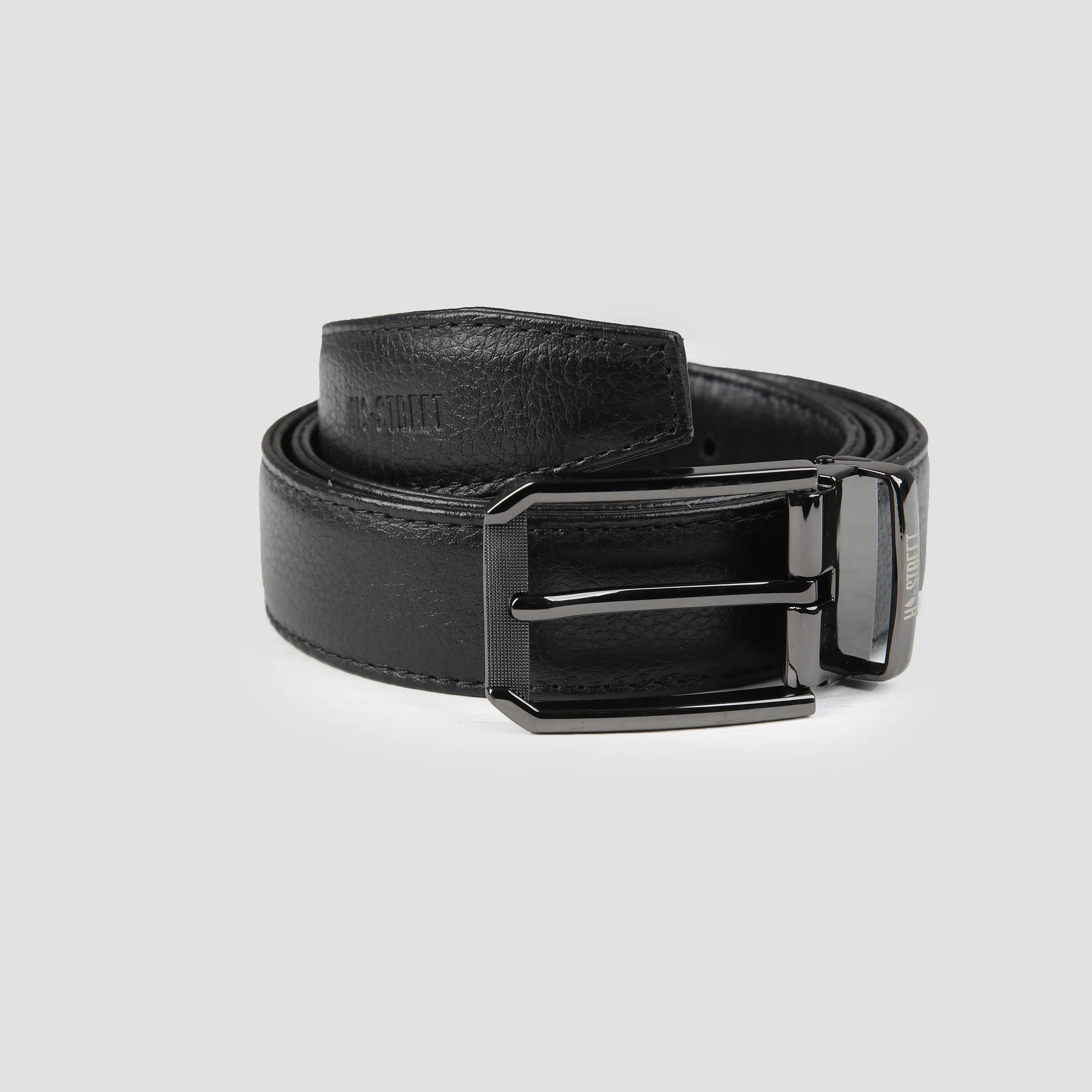 BLACK PREMIUM LEATHER BELT - Image 3