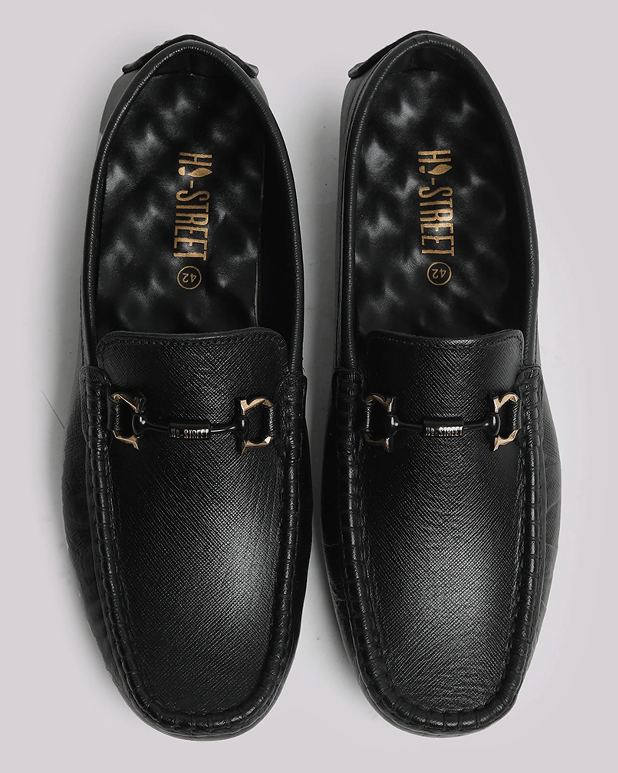 Black Textured Moccasin - Image 3