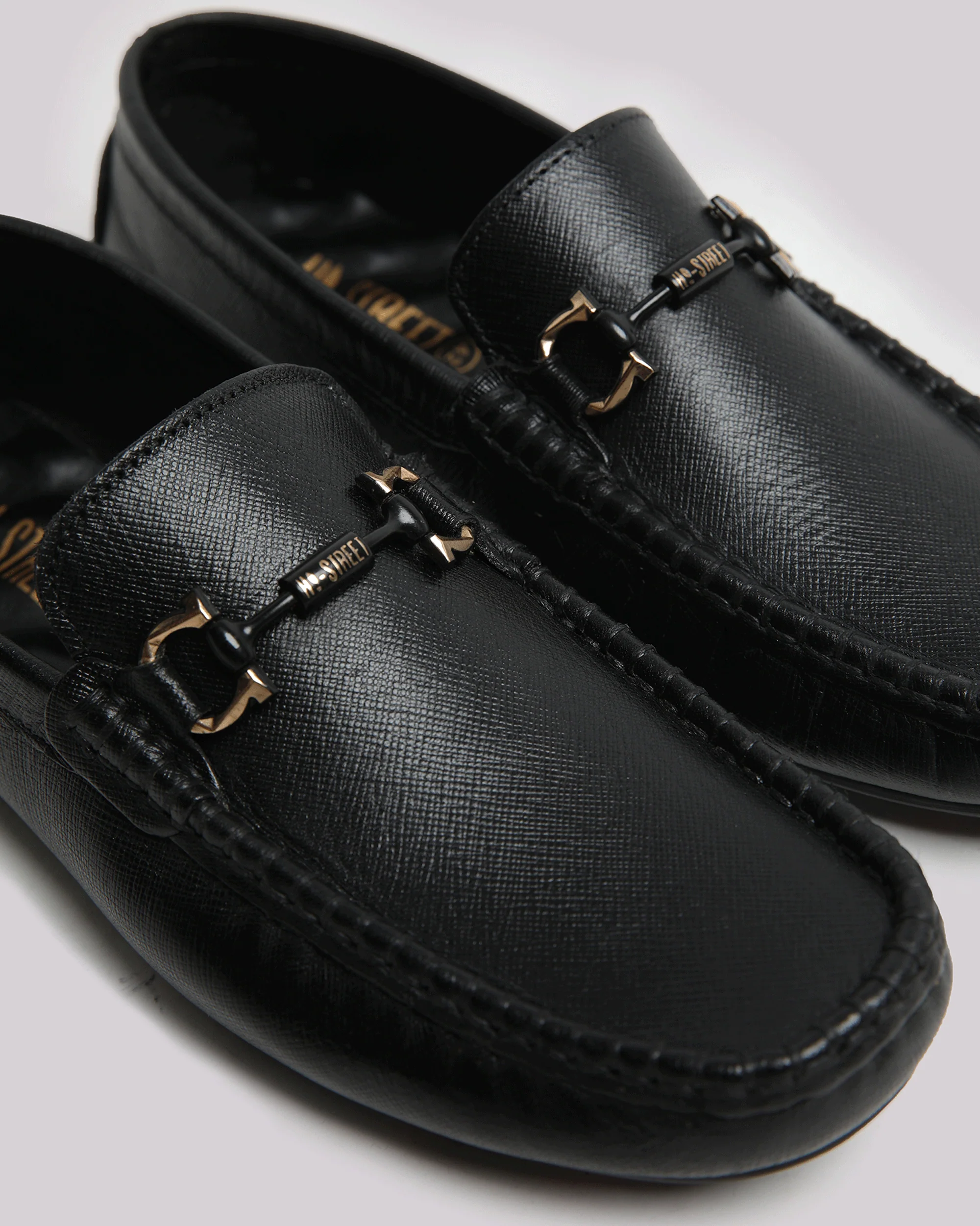 Black Textured Moccasin - Image 4