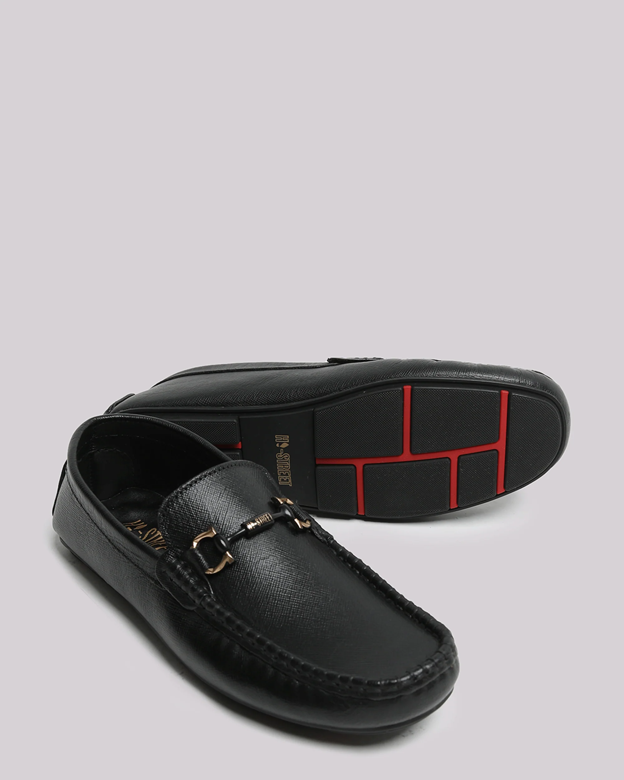Black Textured Moccasin - Image 5