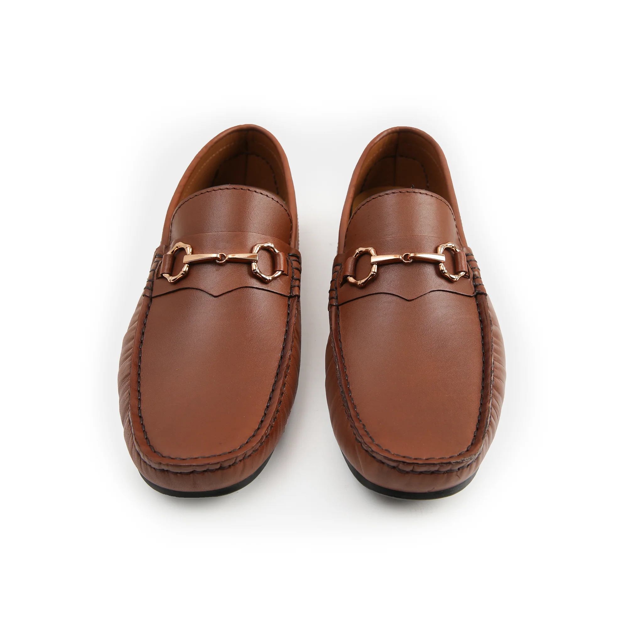 BROWN MOCCASIN WITH GOLDEN BUCKLE - Image 4
