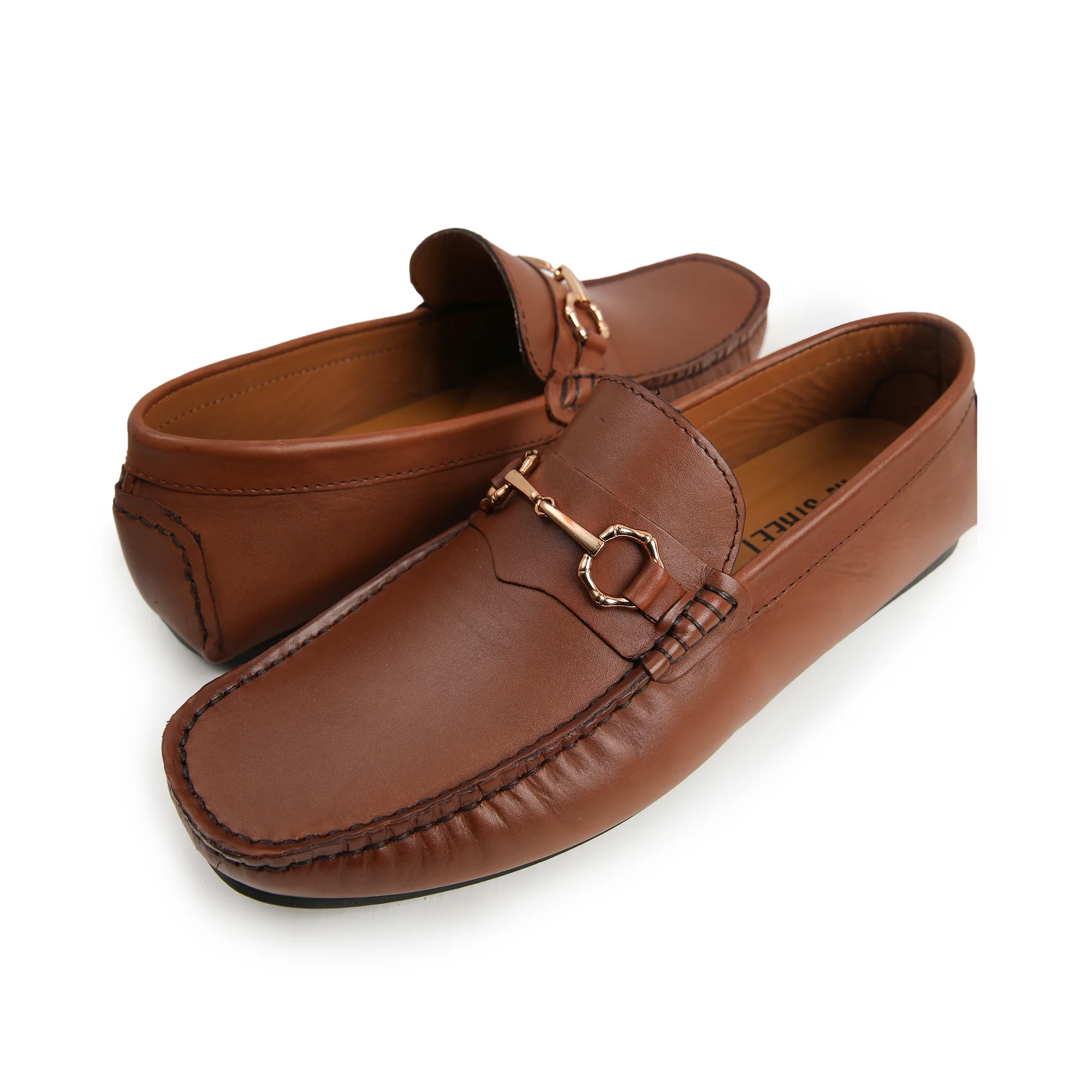 BROWN MOCCASIN WITH GOLDEN BUCKLE - Image 5