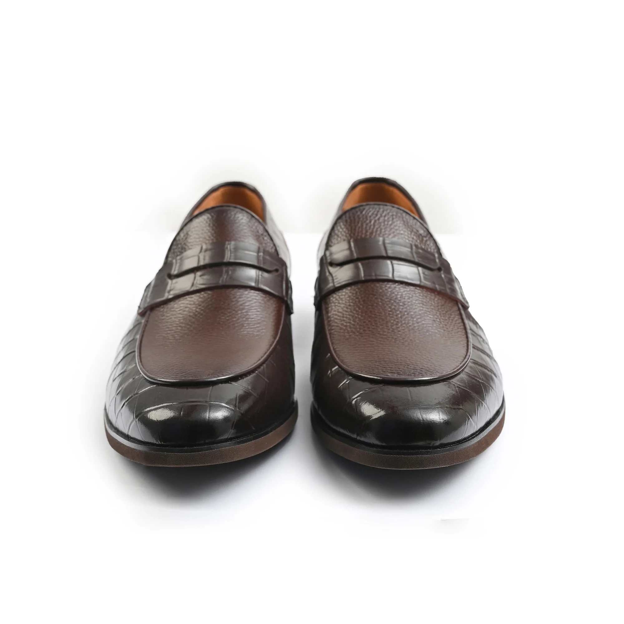BROWN SPLIT LEATHER SHOES - Image 3