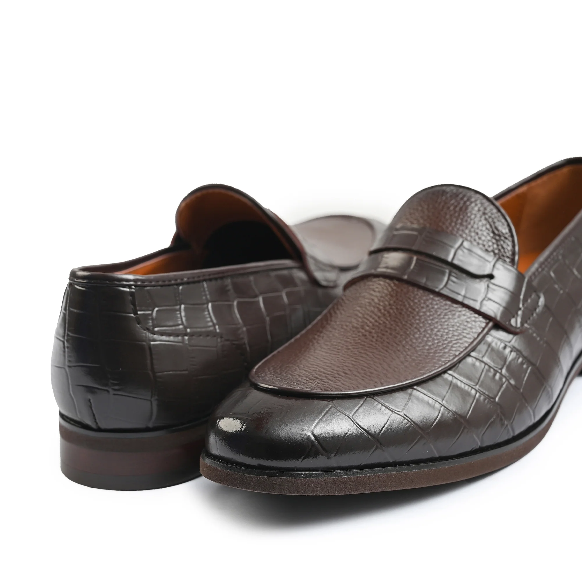 BROWN SPLIT LEATHER SHOES - Image 4