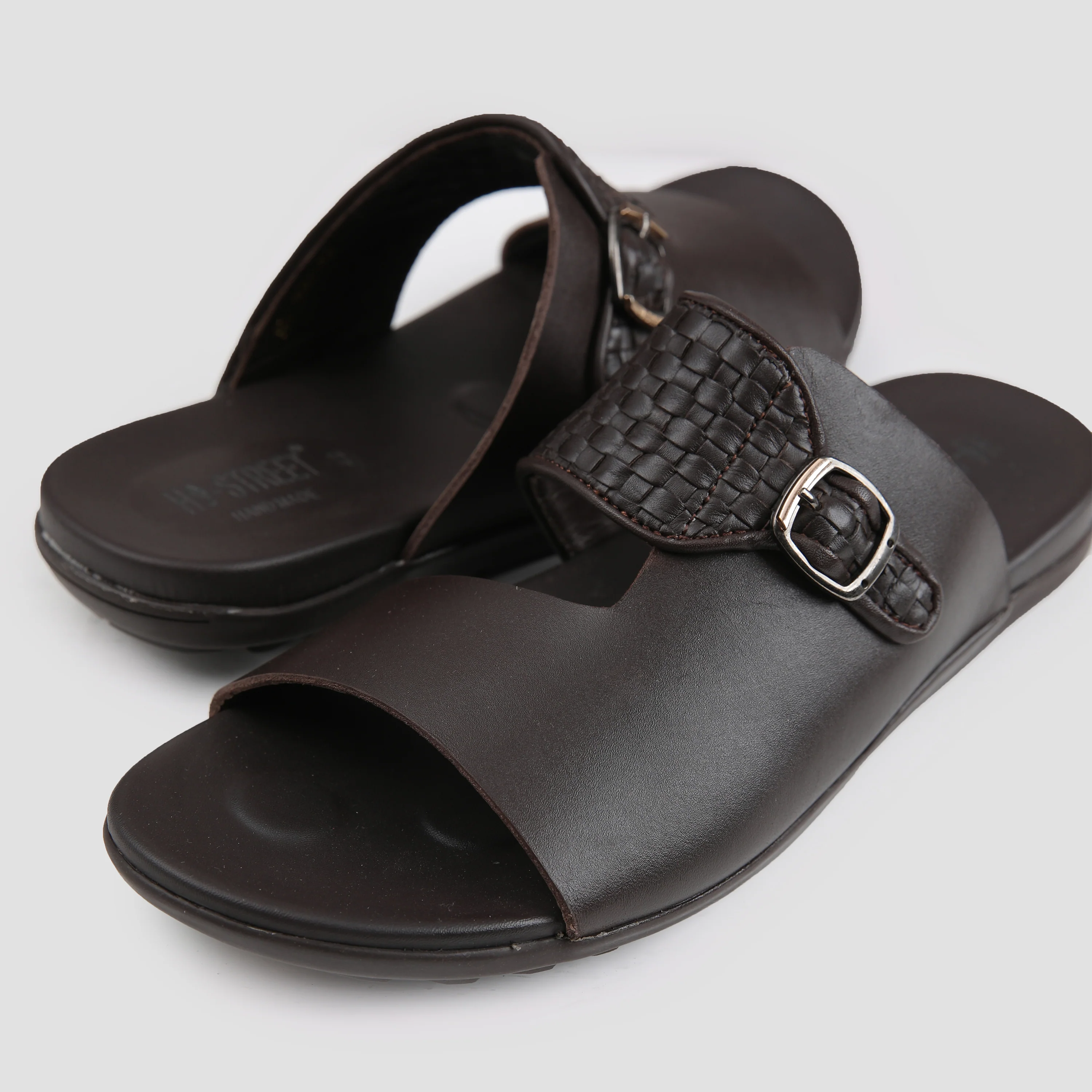 BROWN SPLIT LEATHER SLIPPER - Image 5