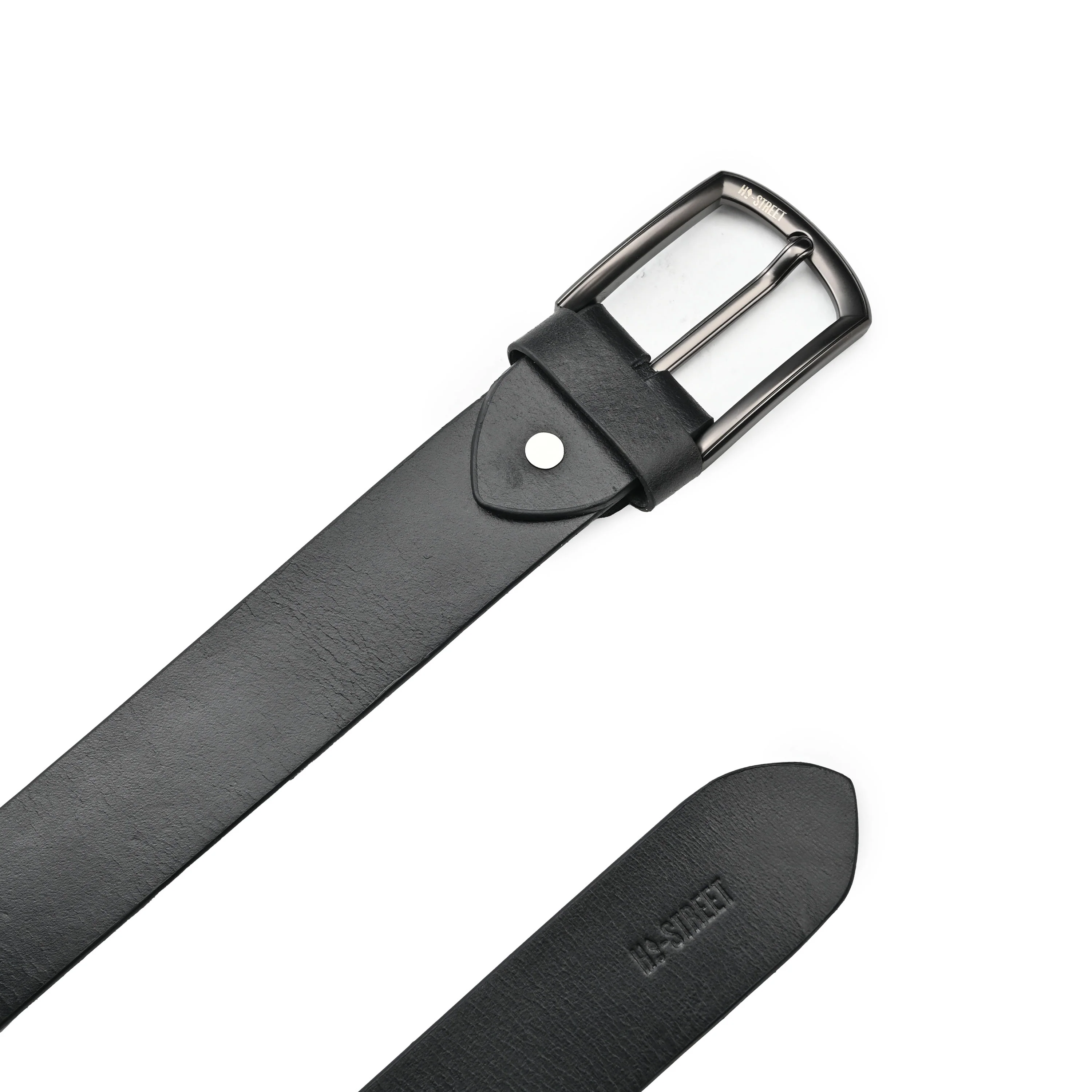 CLASSIC BLACK LEATHER BELT - Image 2