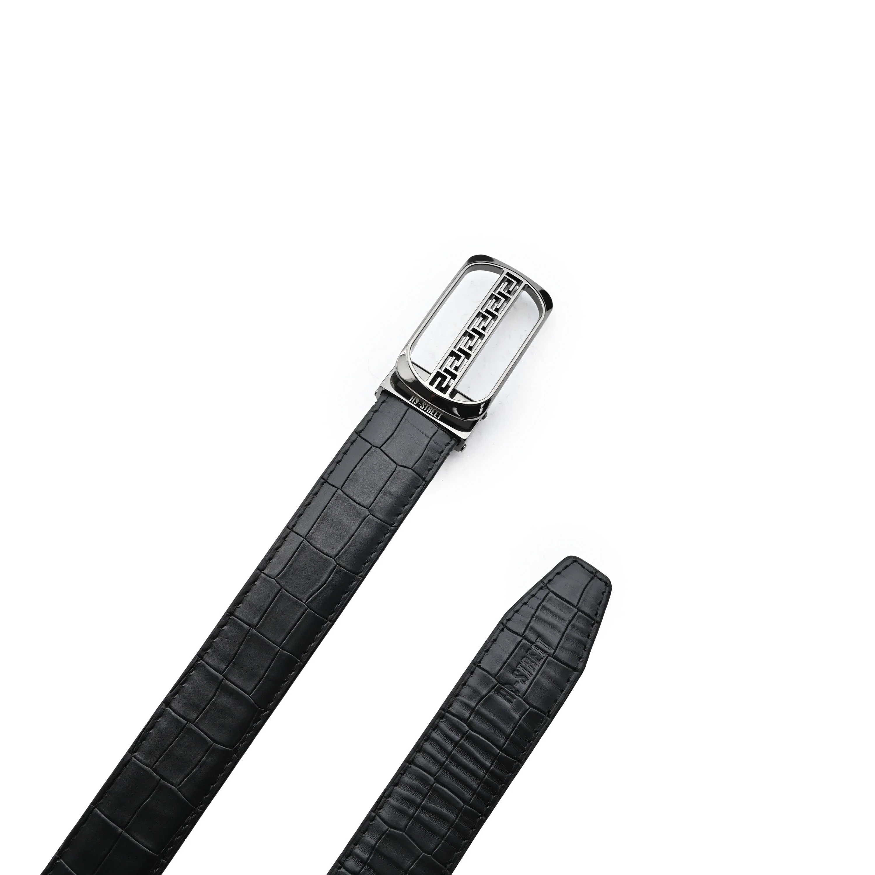 PREMIUM BLACK TEXTURED LEATHER BELT - Image 2