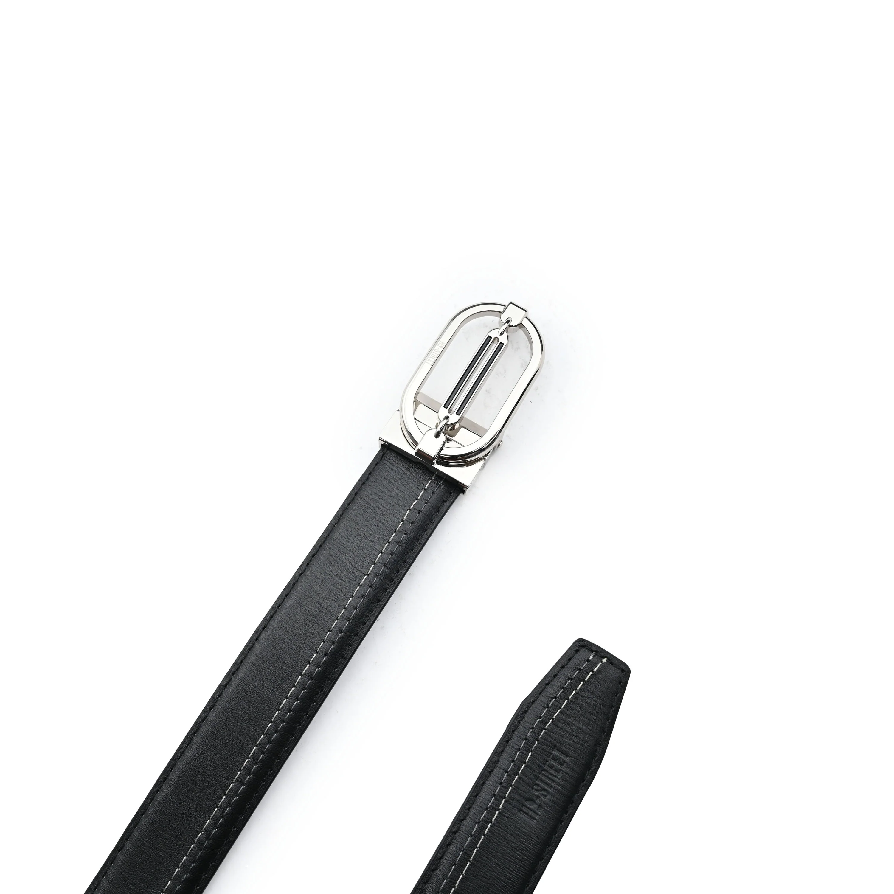 CONTRAST STITCHED LEATHER BELT - Image 2