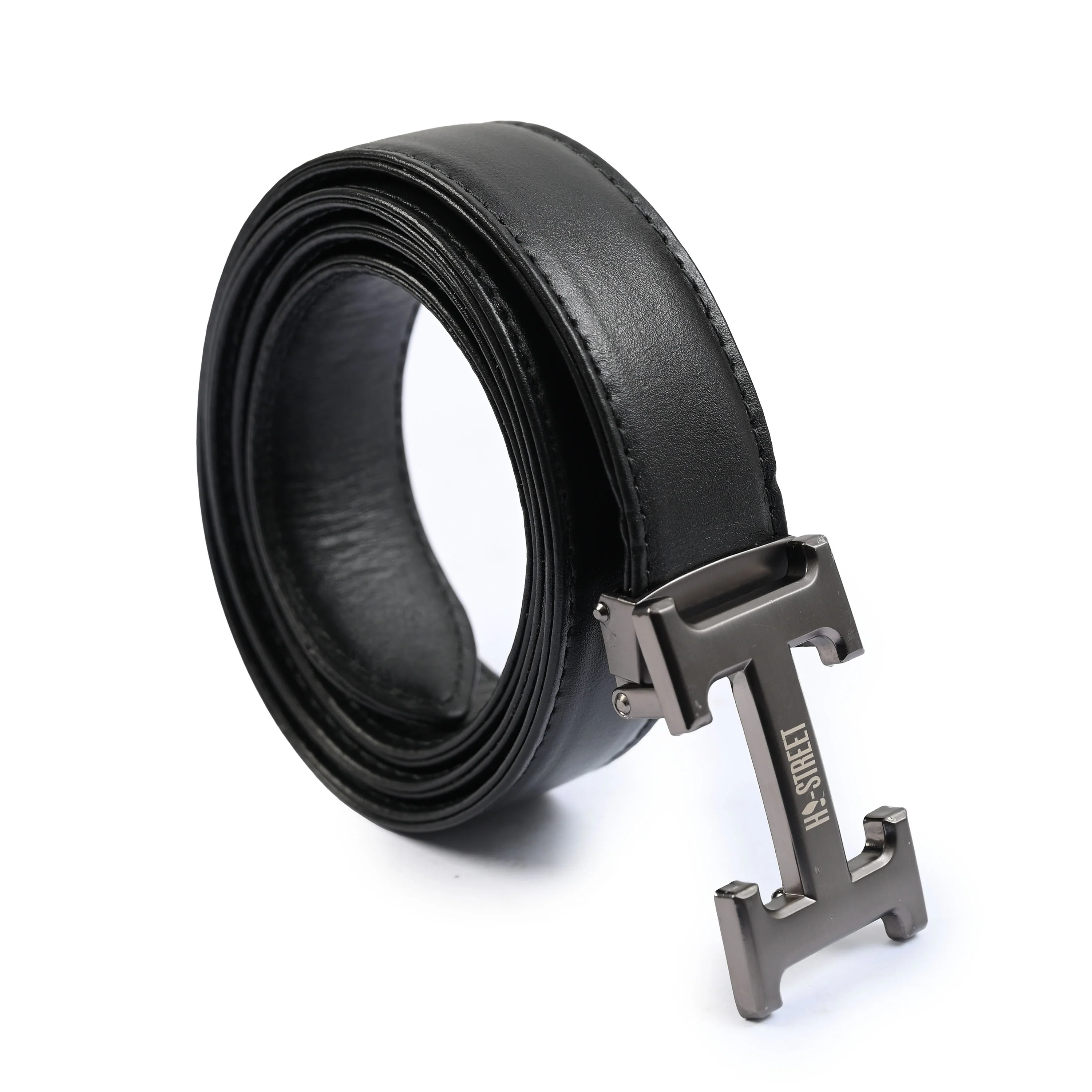 BLACK ANILINE LEATHER BELTT