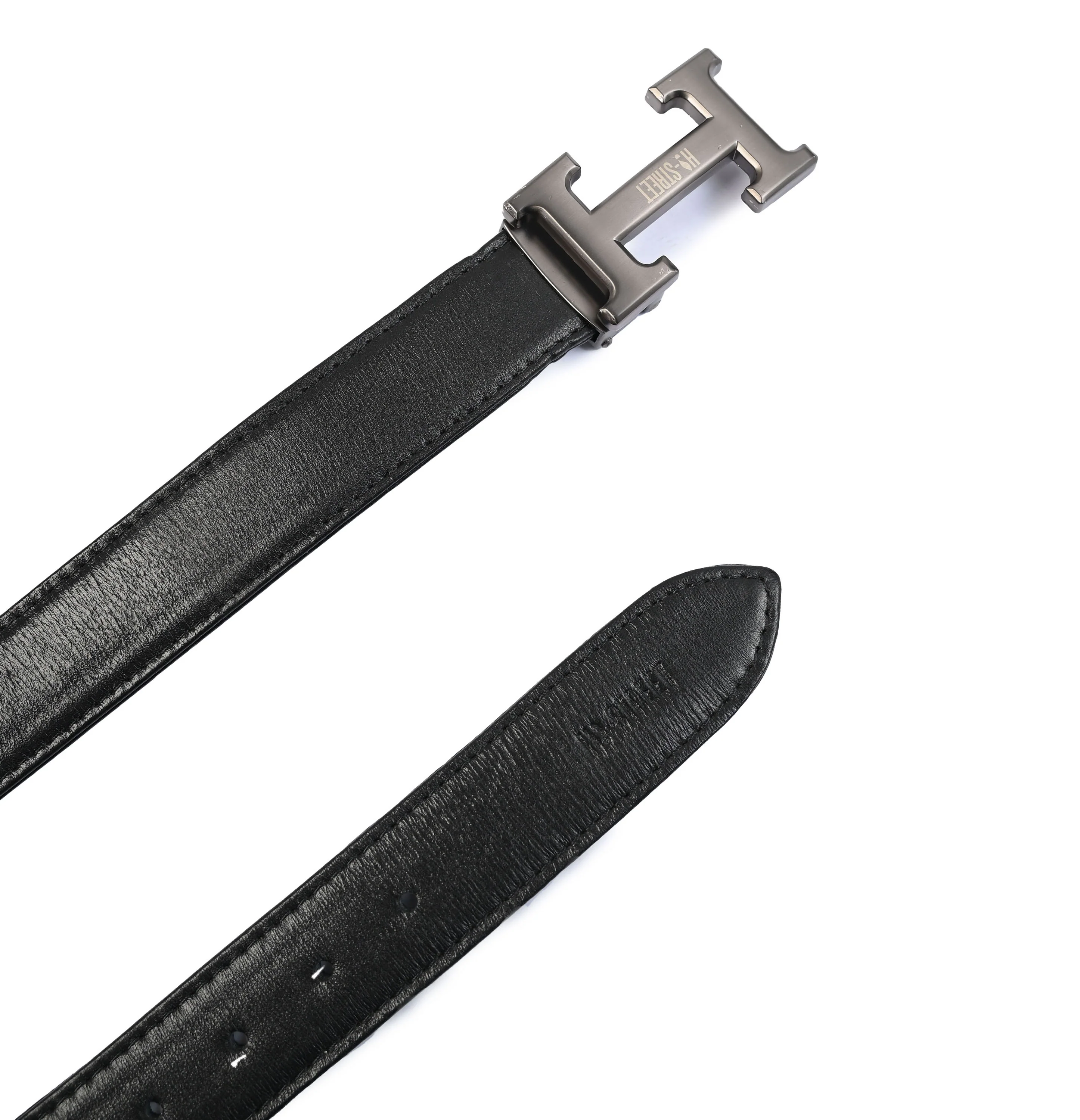 BLACK ANILINE LEATHER BELTT - Image 2