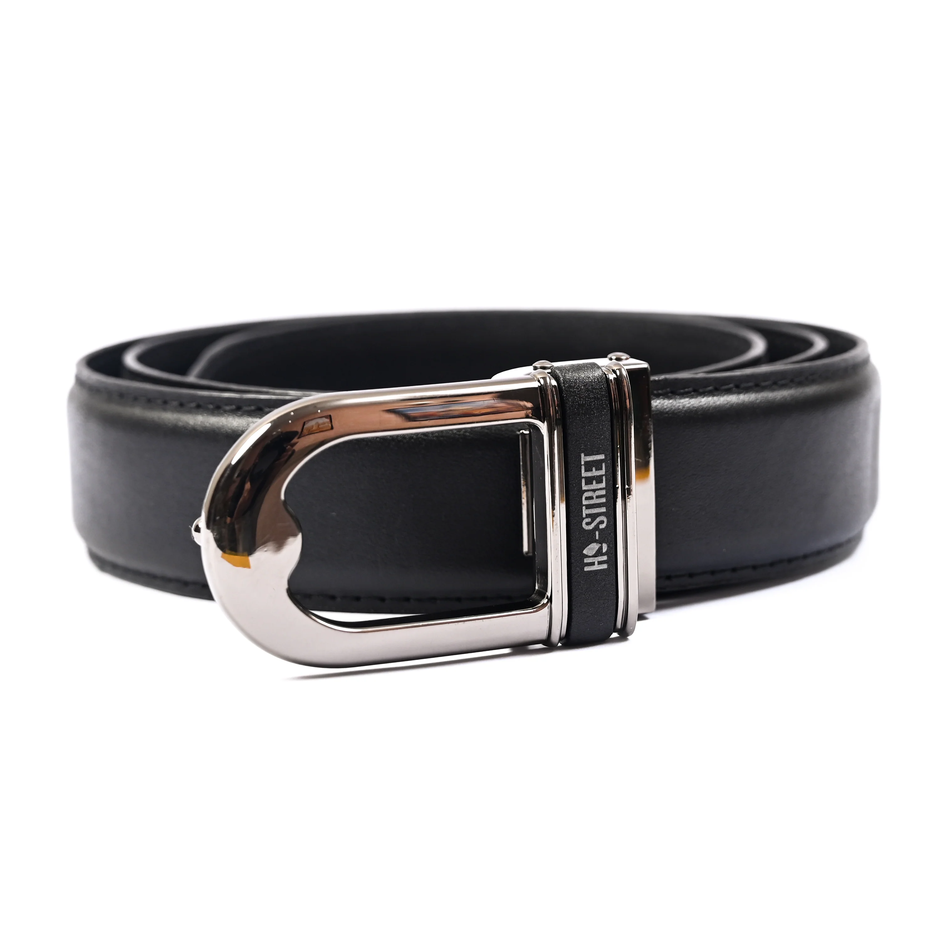 BLACK ANILINE LEATHER BELT - Image 2