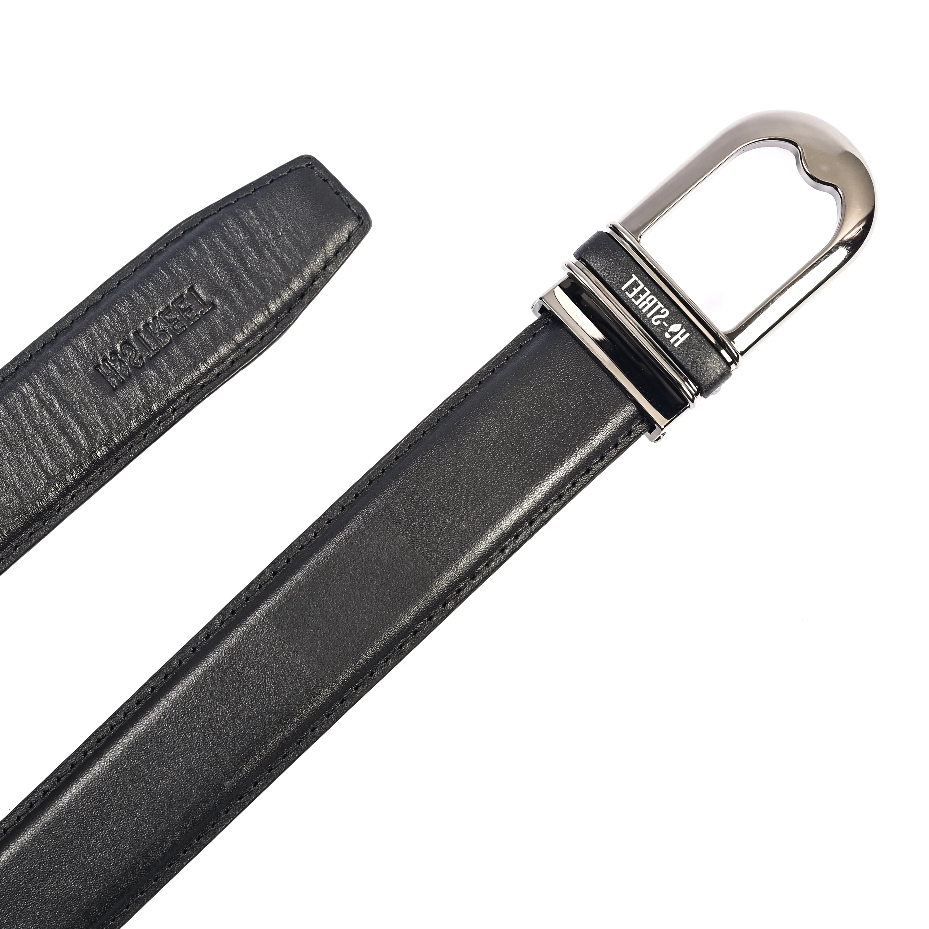 BLACK ANILINE LEATHER BELT - Image 3
