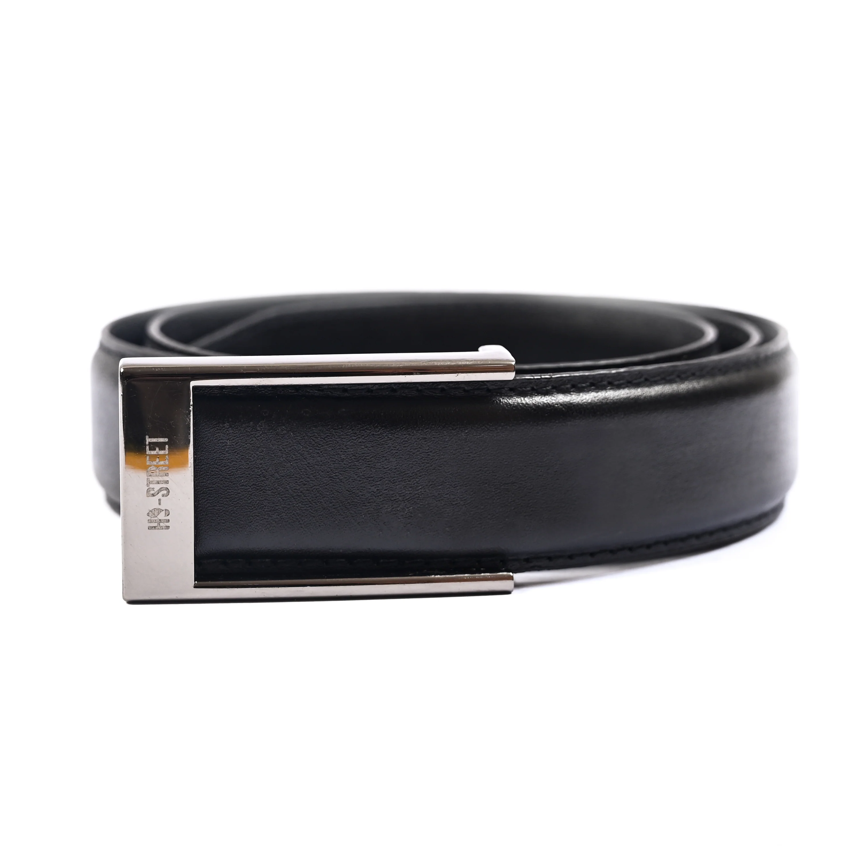 BLACK ANILINE LEATHER BELT - Image 2