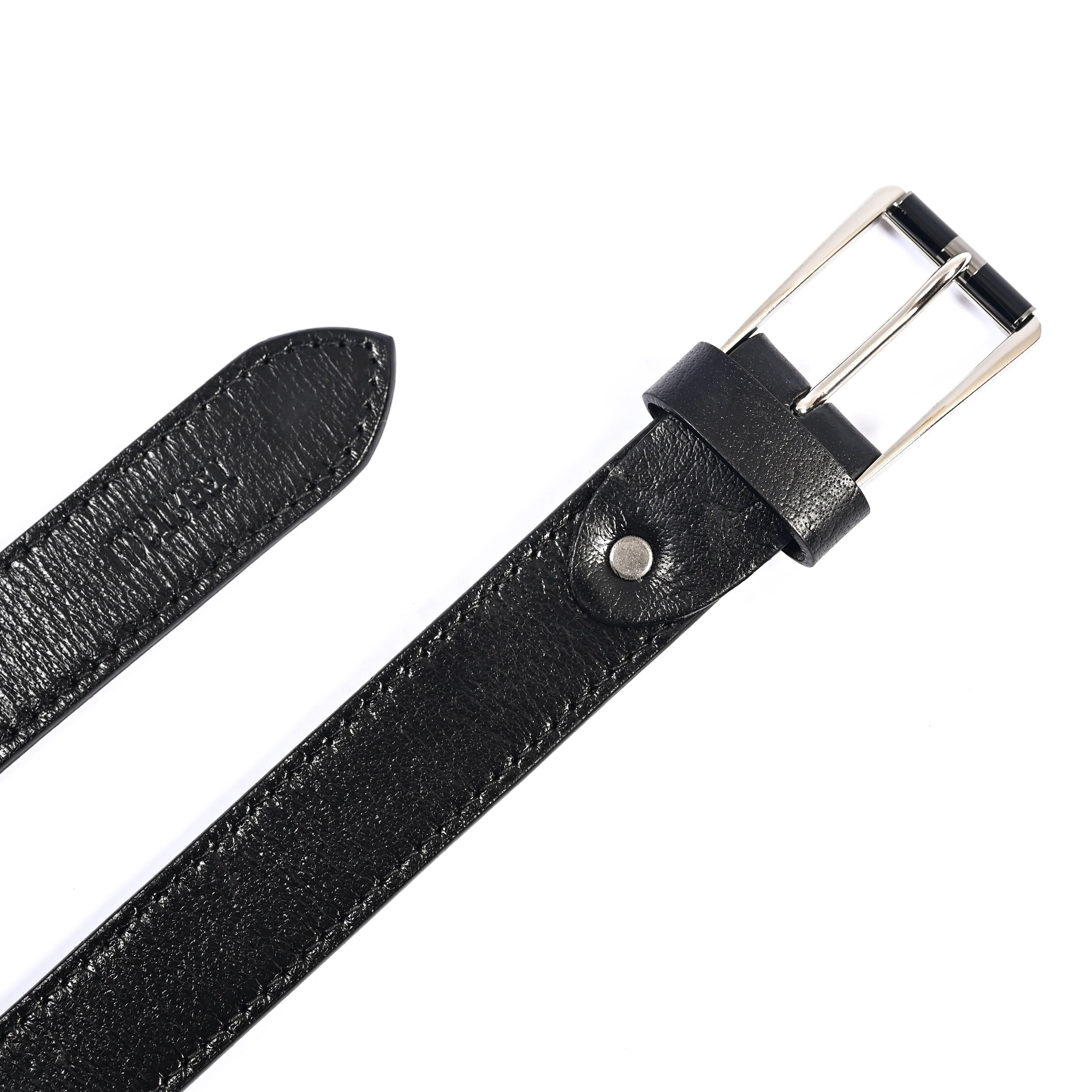 BLACK COW LEATHER BELT - Image 3
