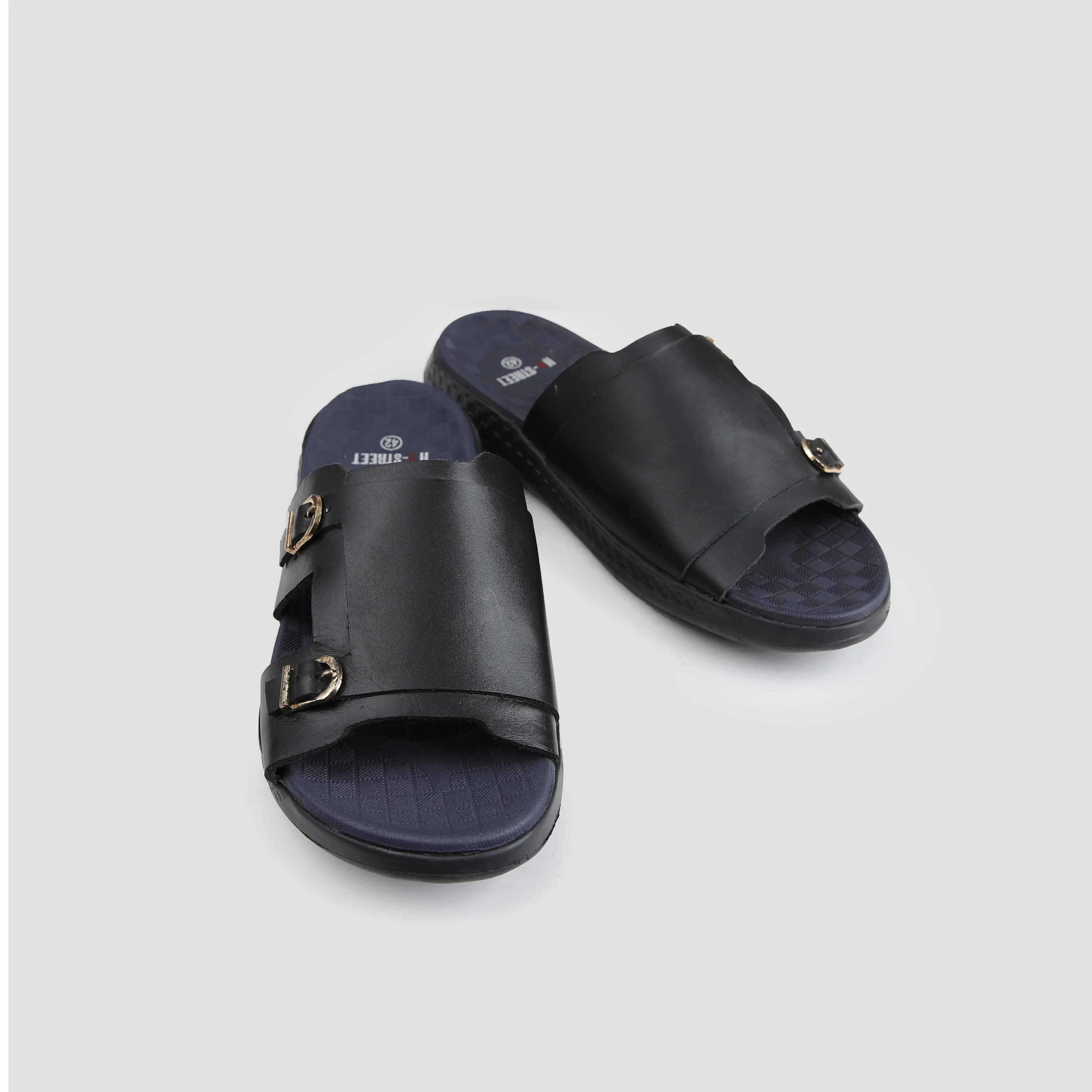 DOUBLE BUCKLE LEATHER SLIPPER - Image 3