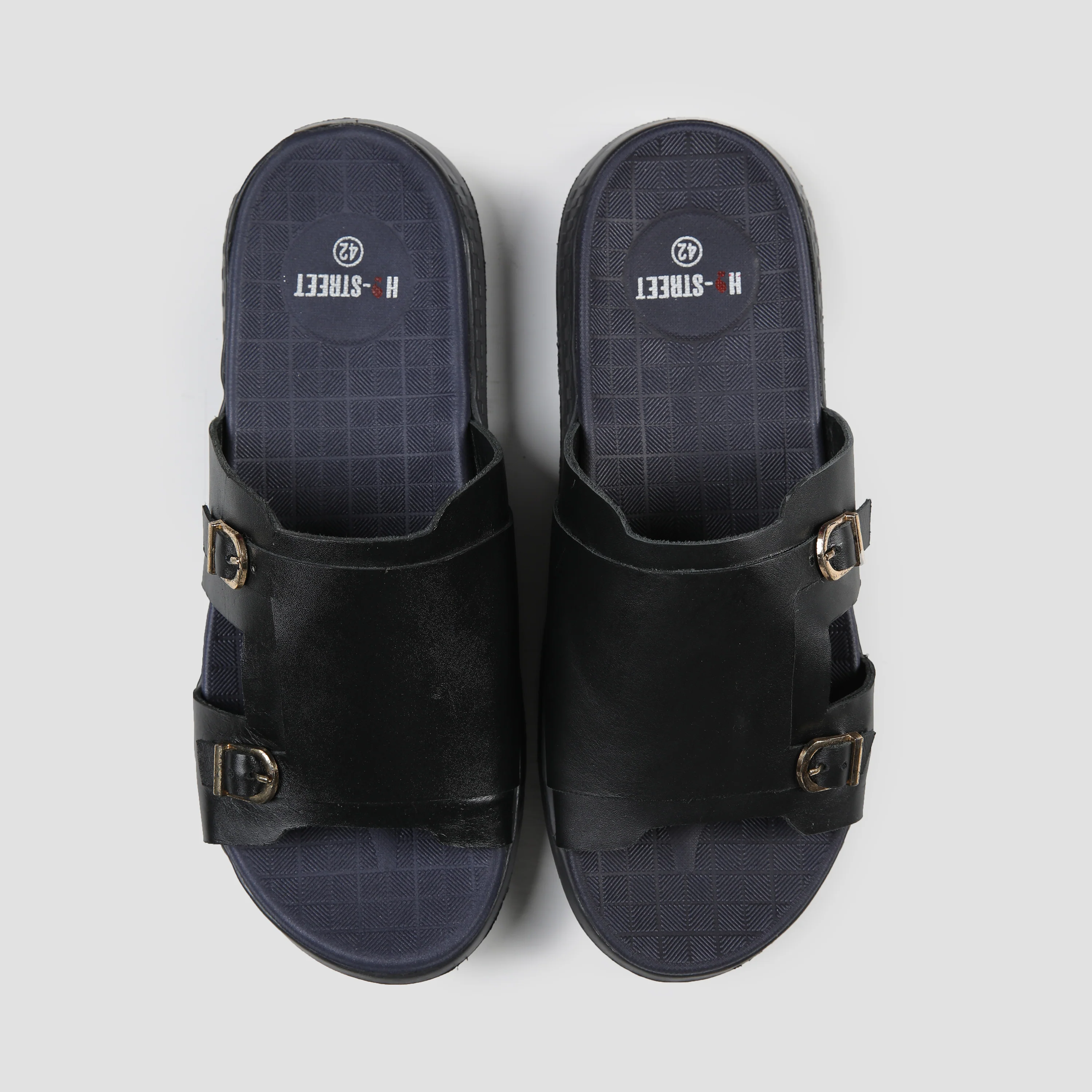 DOUBLE BUCKLE LEATHER SLIPPER - Image 4