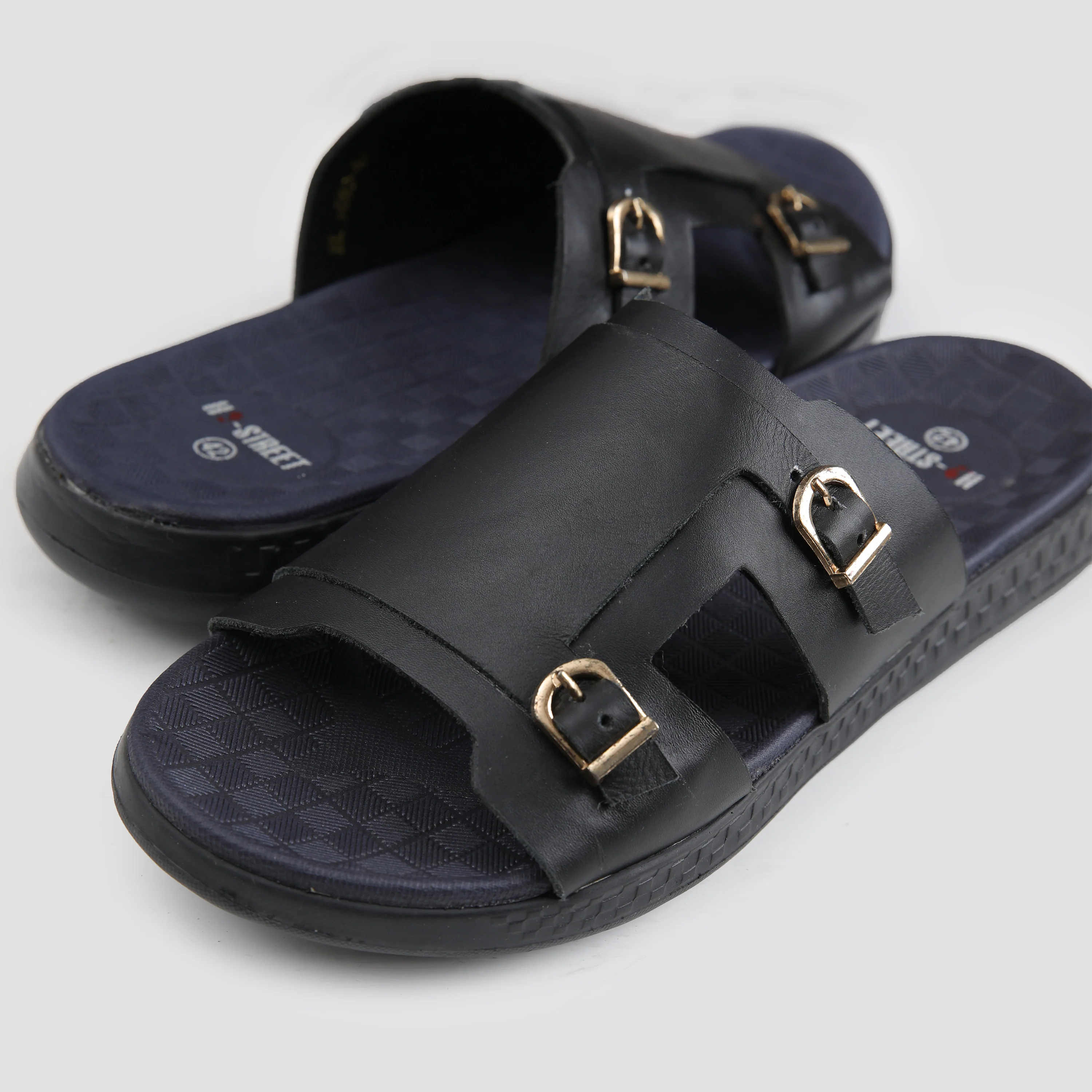 DOUBLE BUCKLE LEATHER SLIPPER - Image 5