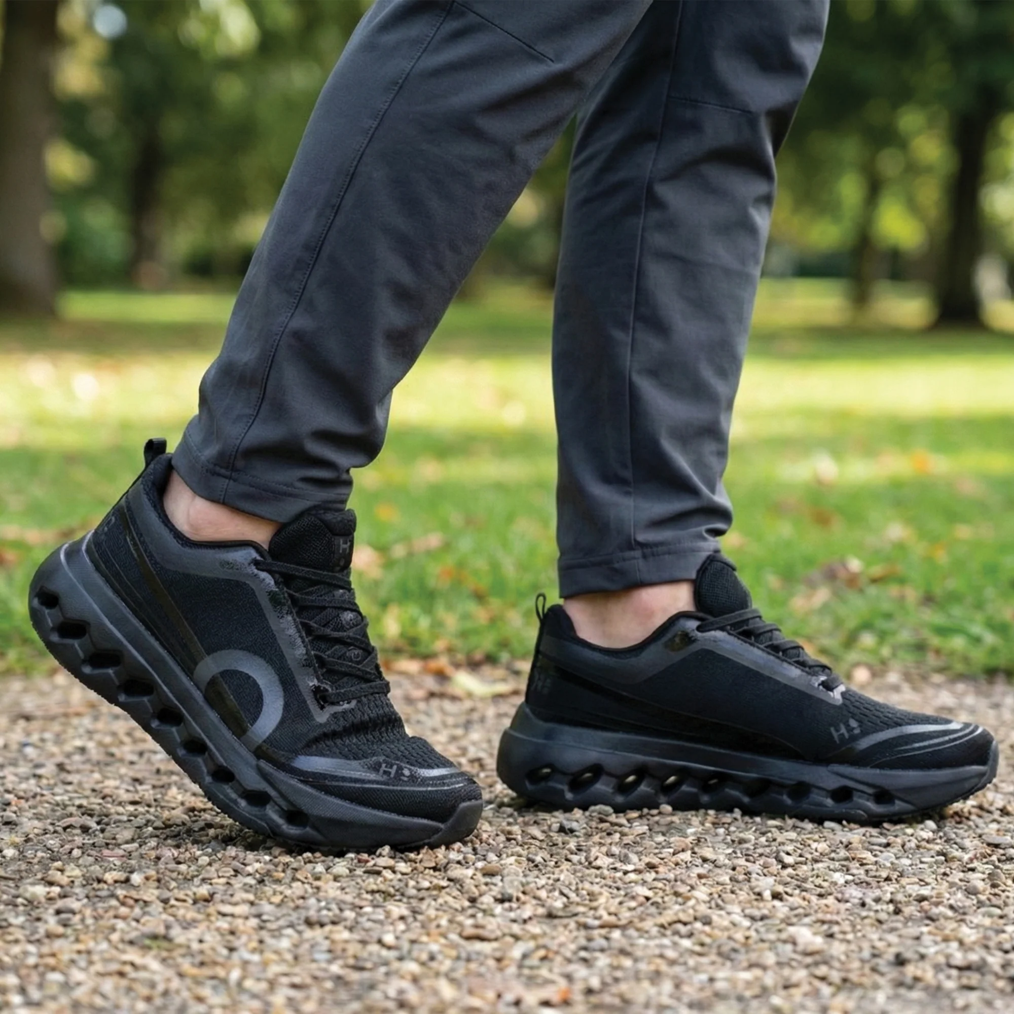BLACK ULTRA CUSHIONING SHOES - Image 2