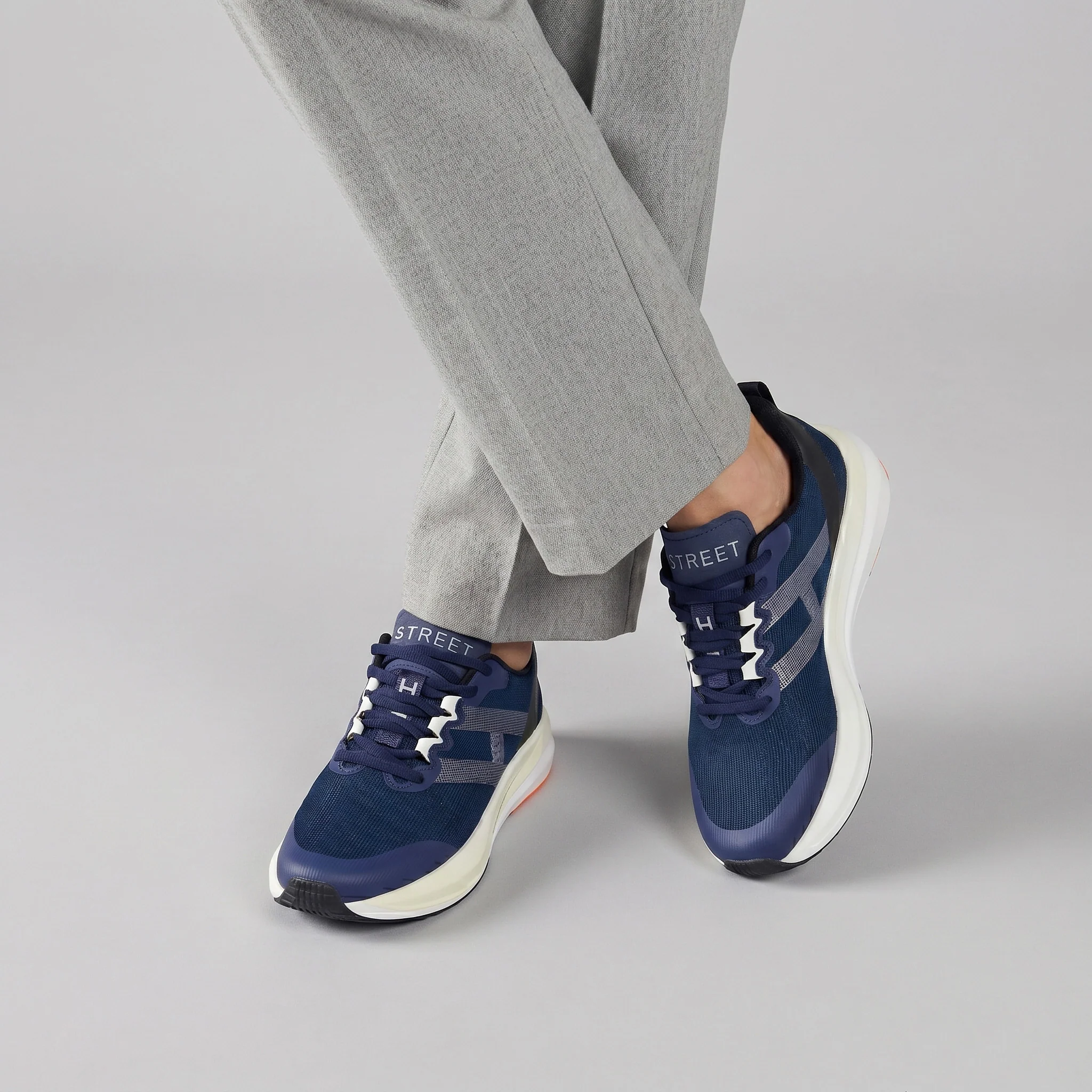 BLUE LACE UP TRAINER SHOES - Image 2