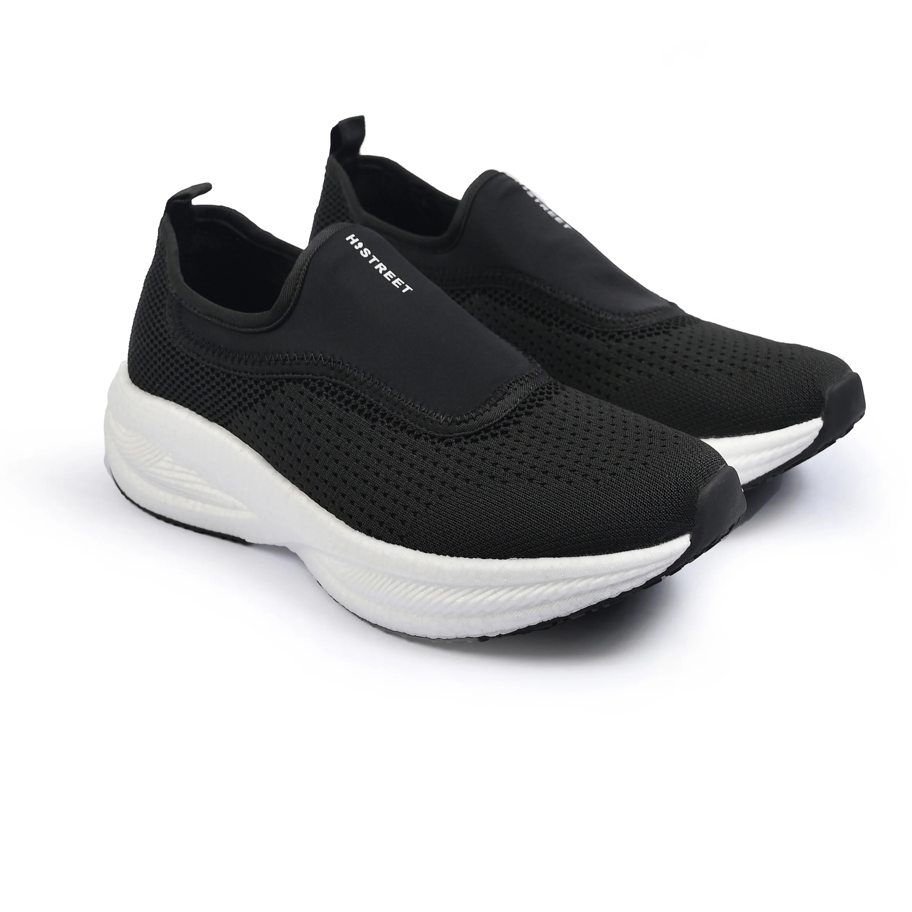 BLACK KNITED EVA TECH SHOES - Image 2