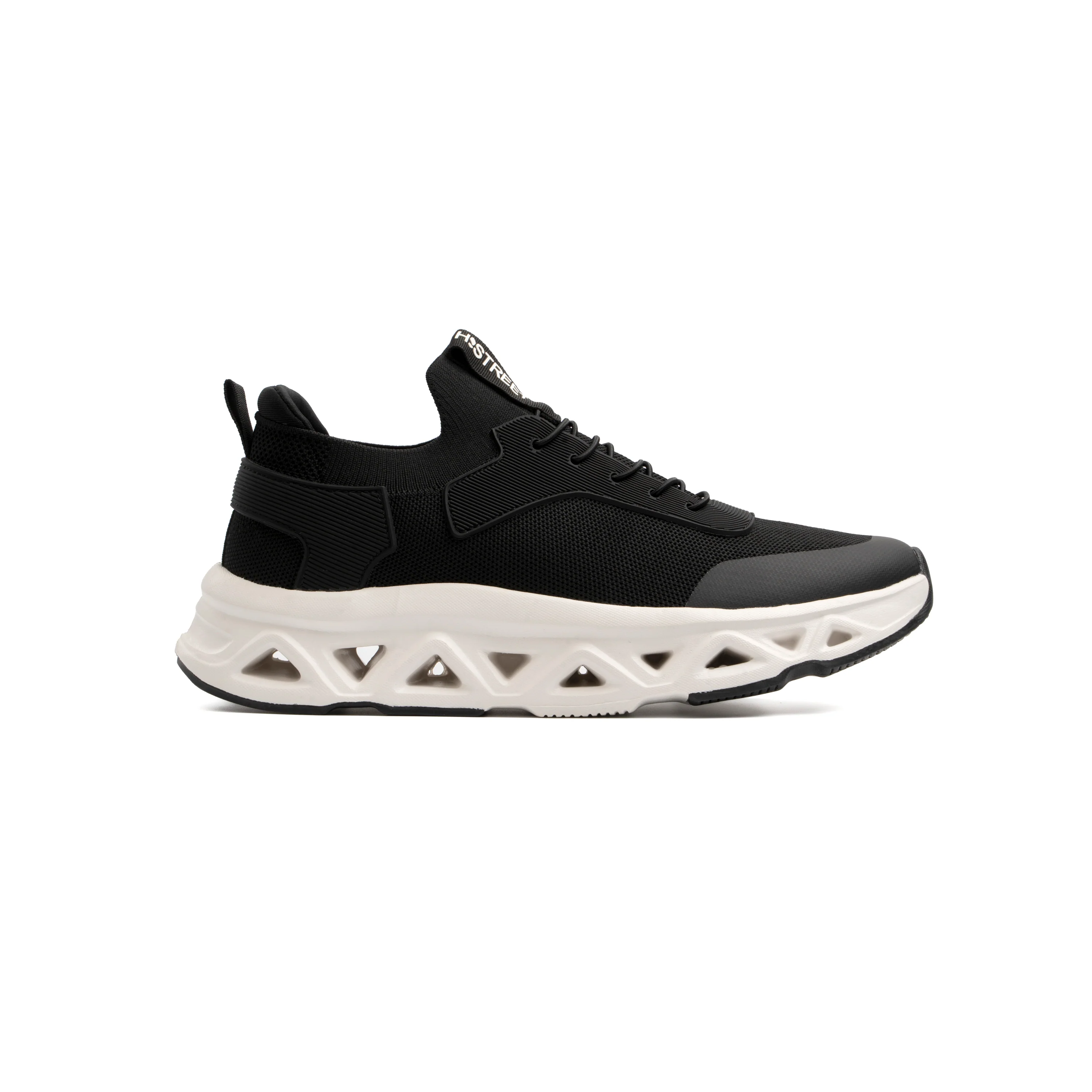BLACK LACE UP STYLE TRAINERS - Image 3