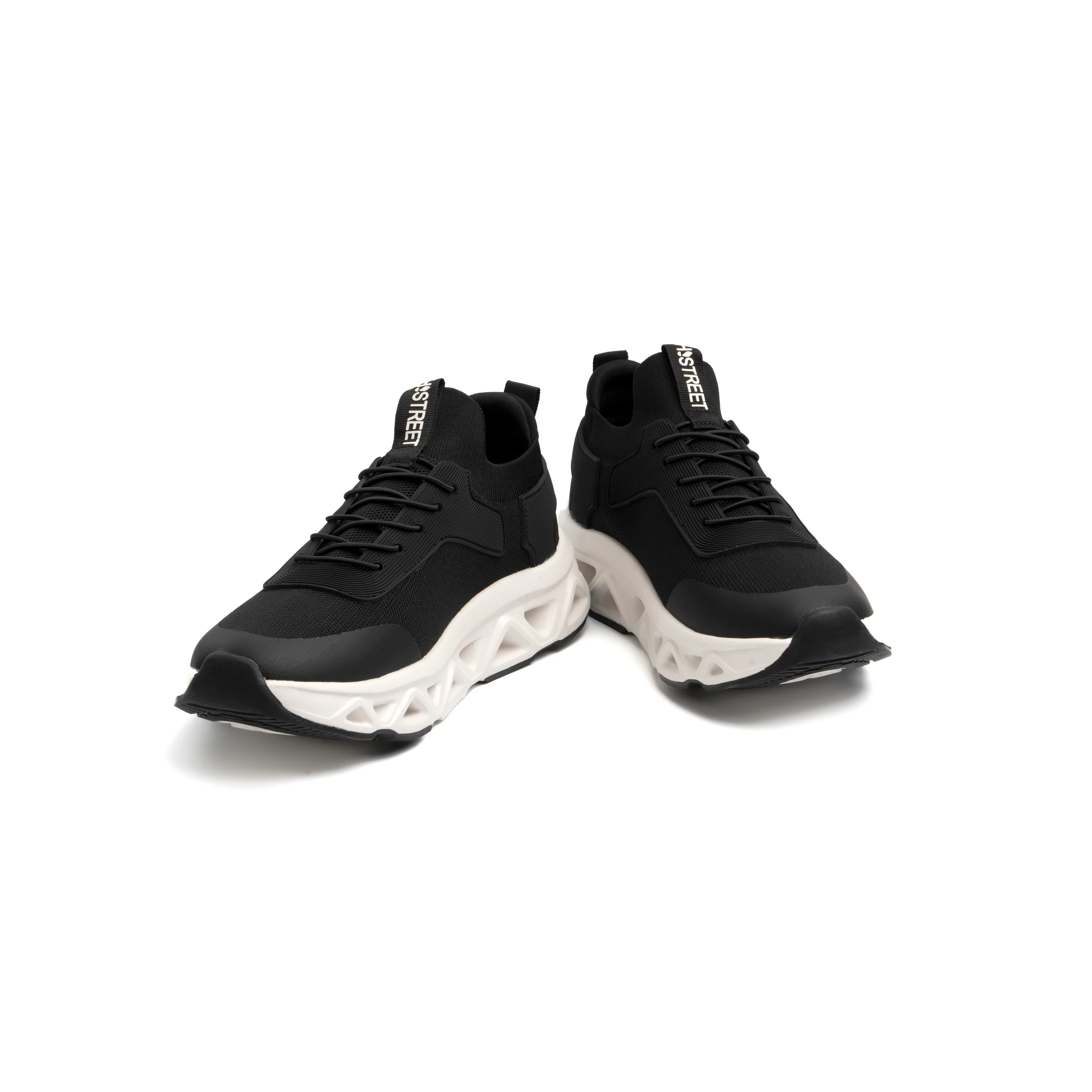 BLACK LACE UP STYLE TRAINERS - Image 5