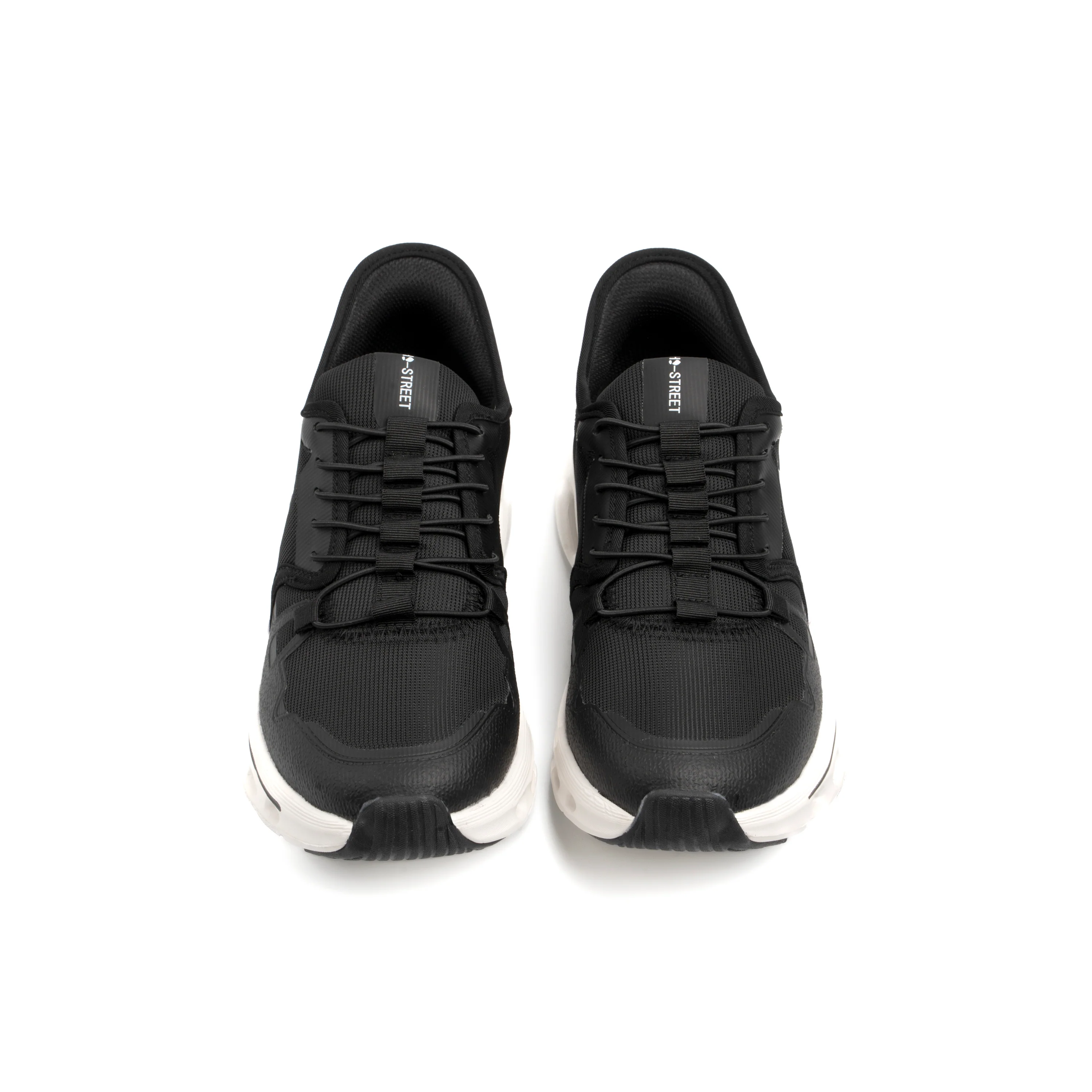 BLACK LACE UP STYLE SLIP IN
