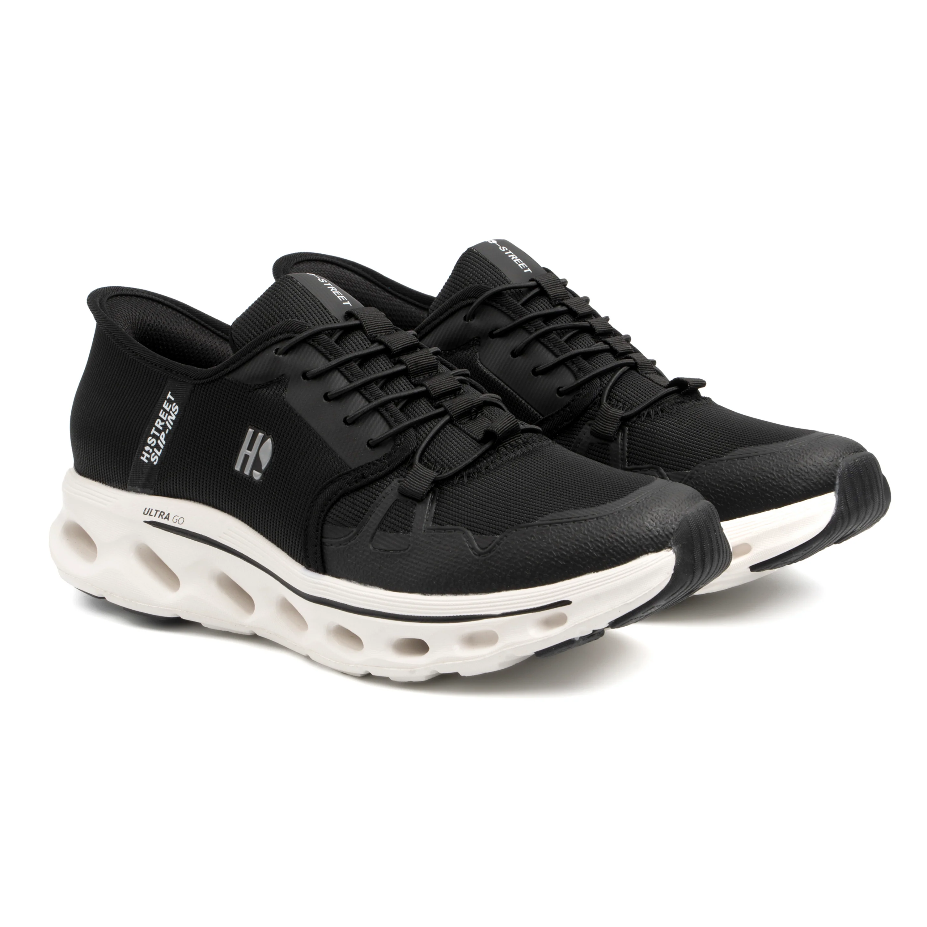 BLACK LACE UP STYLE SLIP IN - Image 2