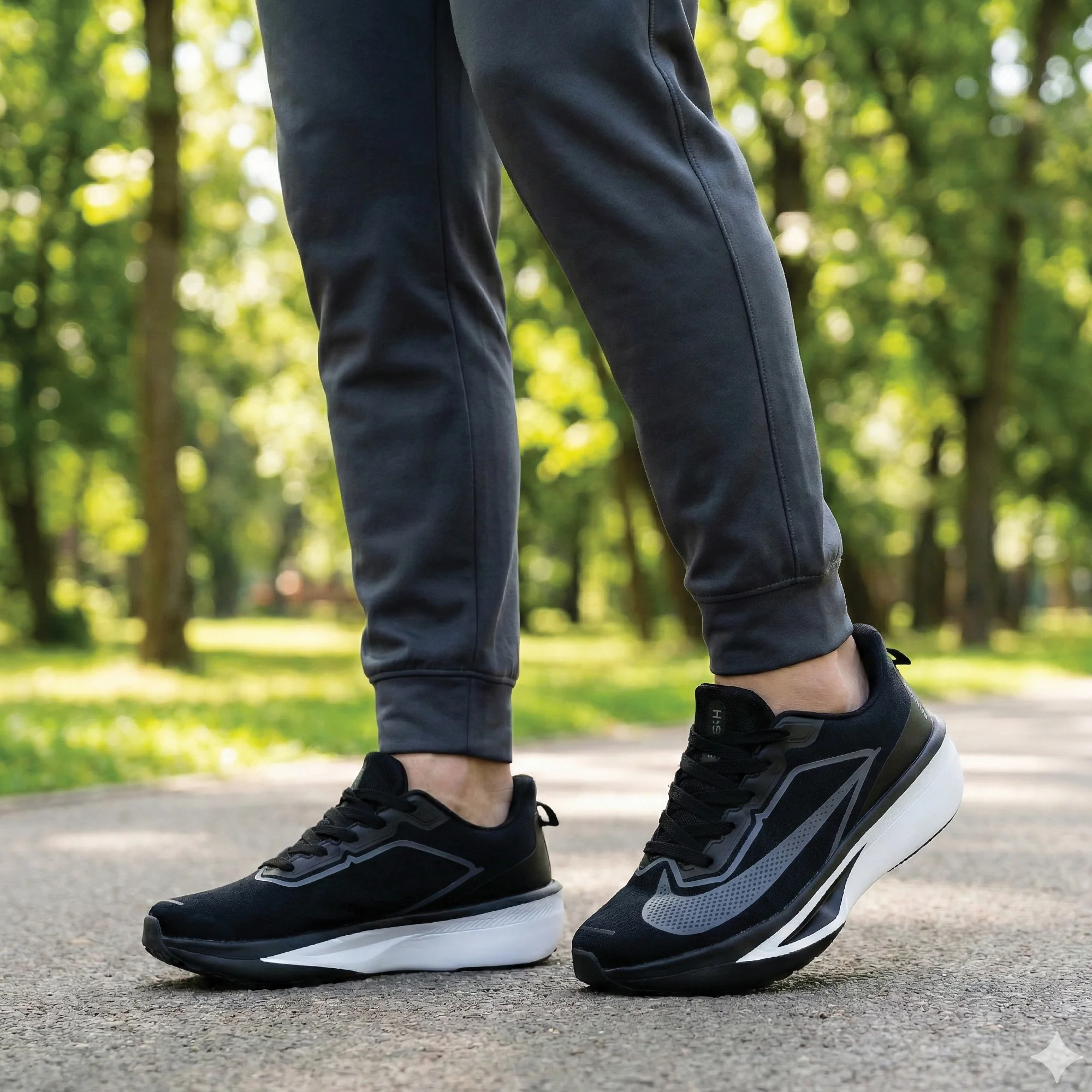 BLACK MEMORY FOAM COMFORT TRAINER - Image 7