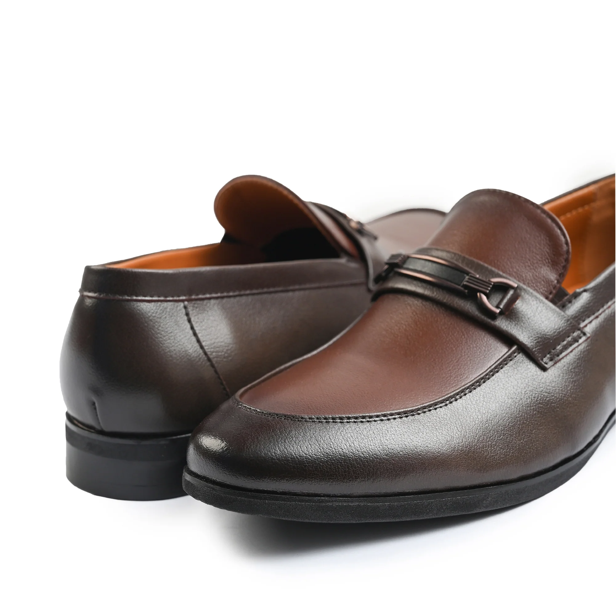 BROWN SNAFFLE TRIM SHOES - Image 3