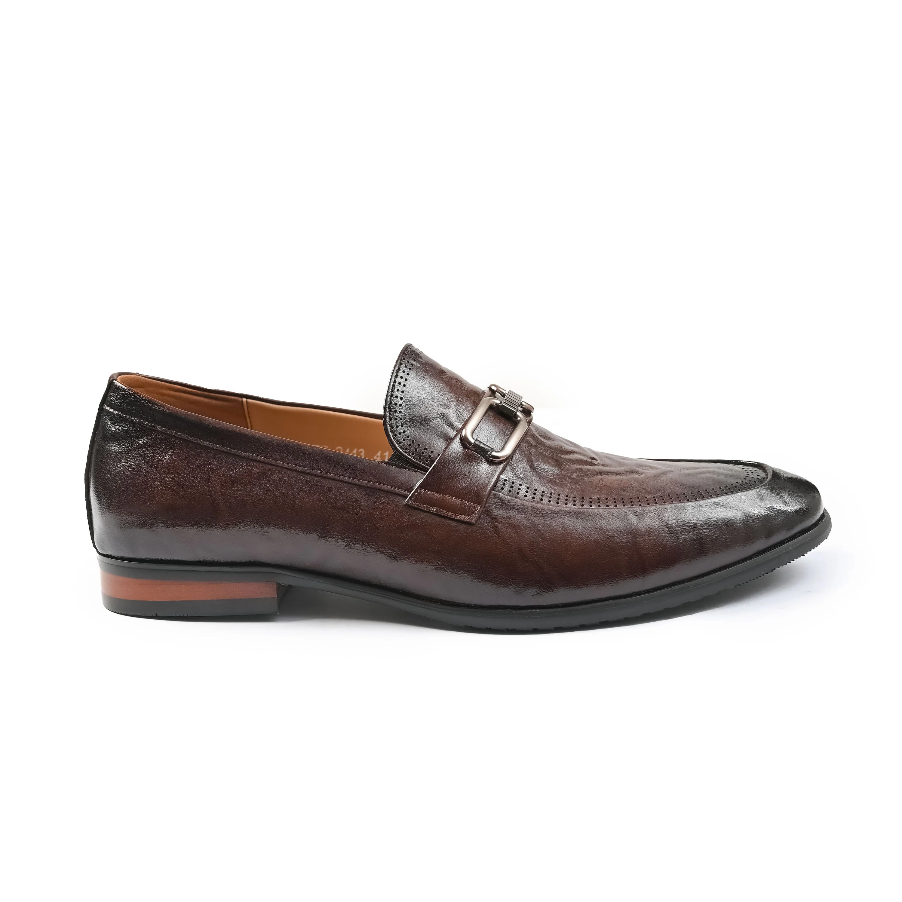 BROWN TEXTURED DOTTED SHOES - Image 2
