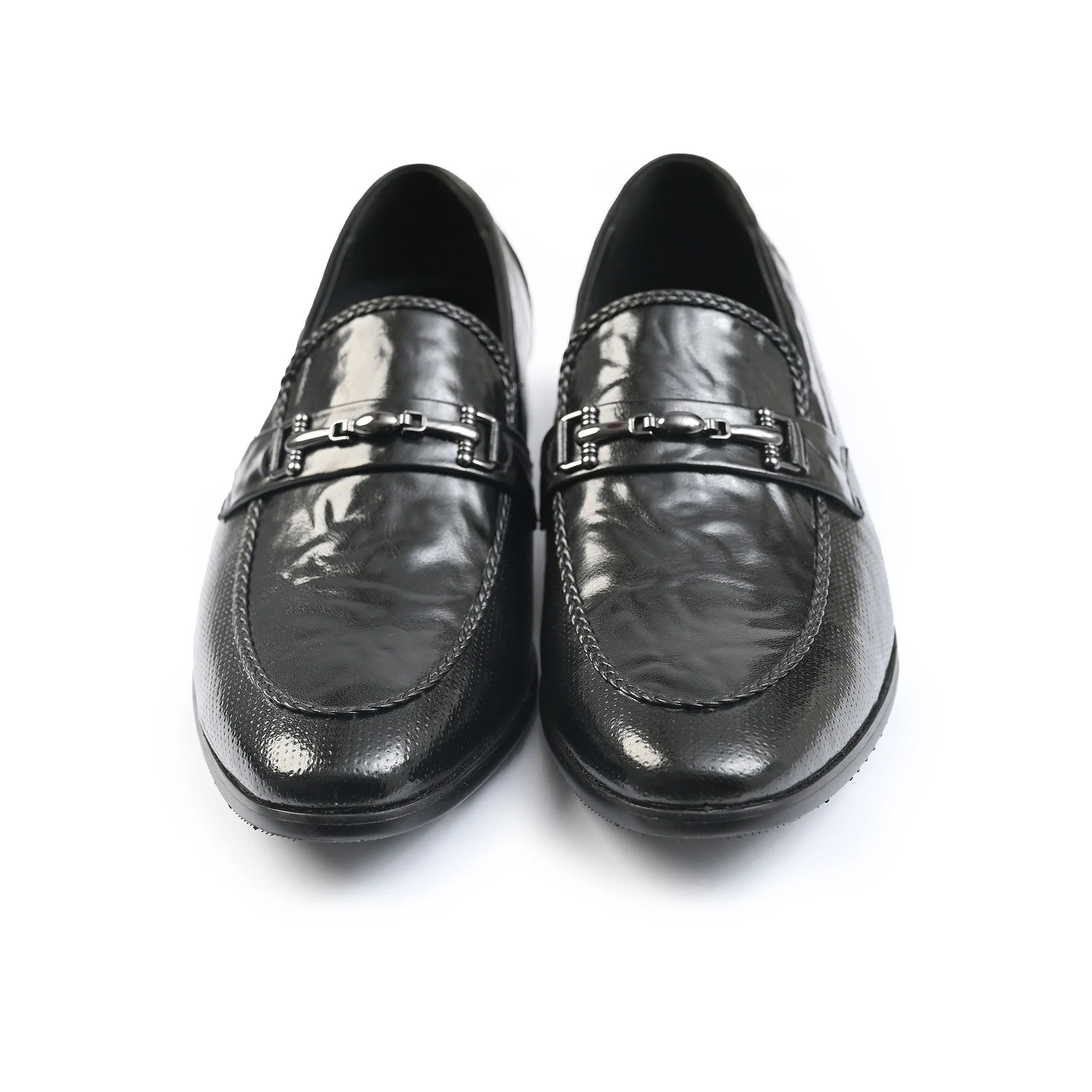 BLACK FAUX PATENT SHOES - Image 3