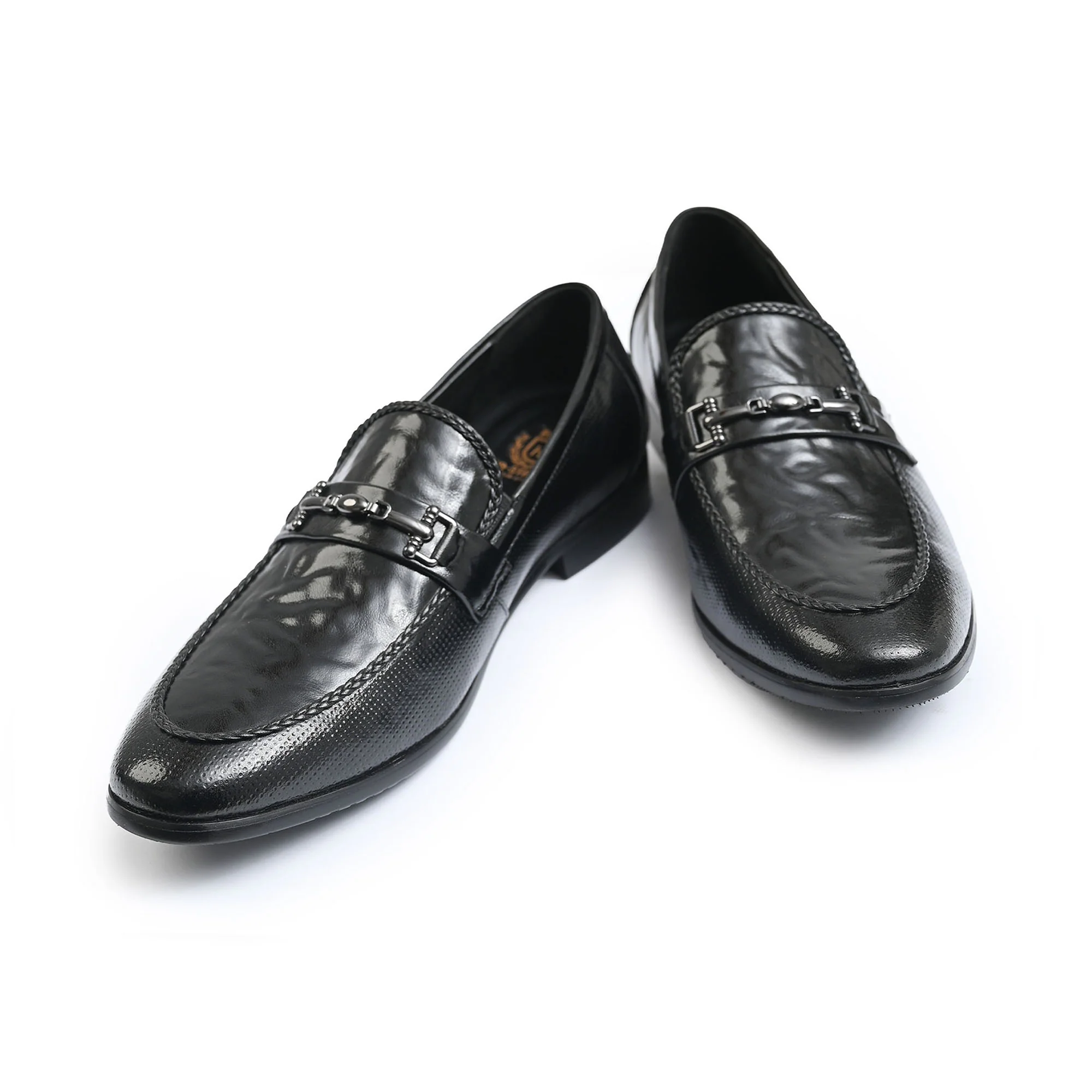 BLACK FAUX PATENT SHOES - Image 5