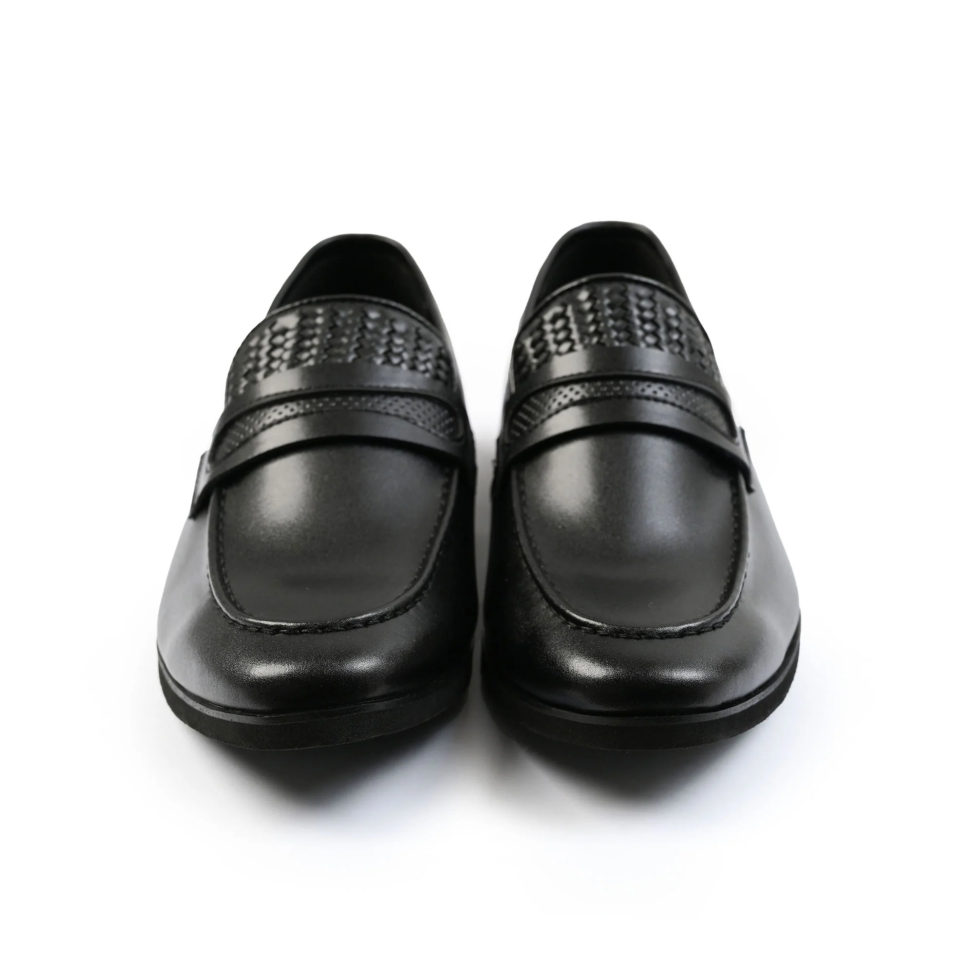 BLACK SPLIT LEATHER SHOES - Image 2