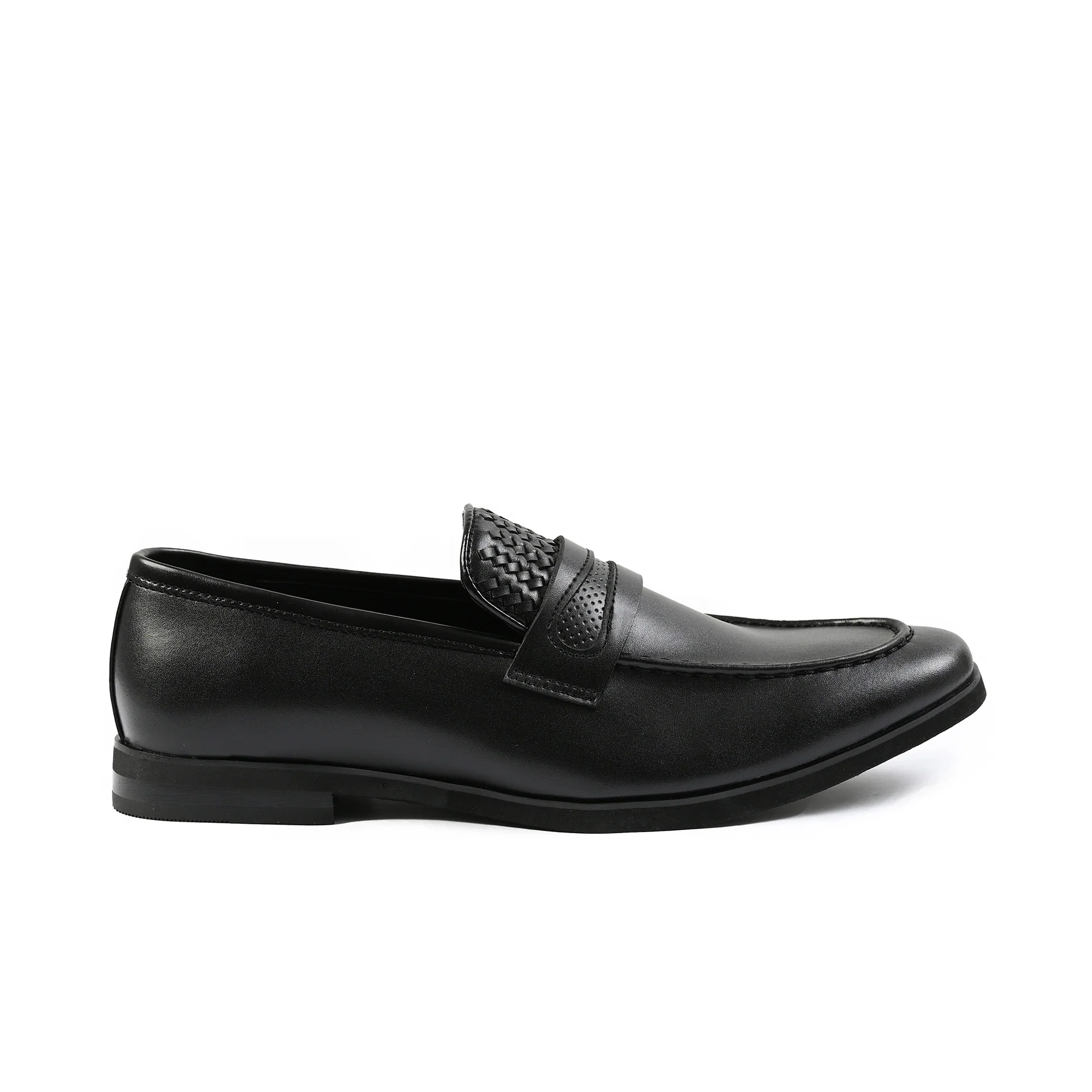 BLACK SPLIT LEATHER SHOES - Image 3