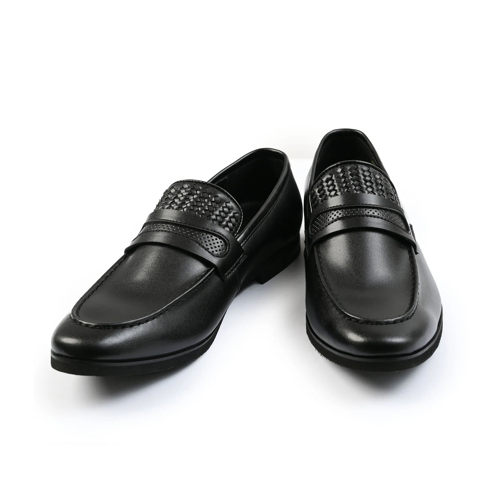 BLACK SPLIT LEATHER SHOES - Image 5