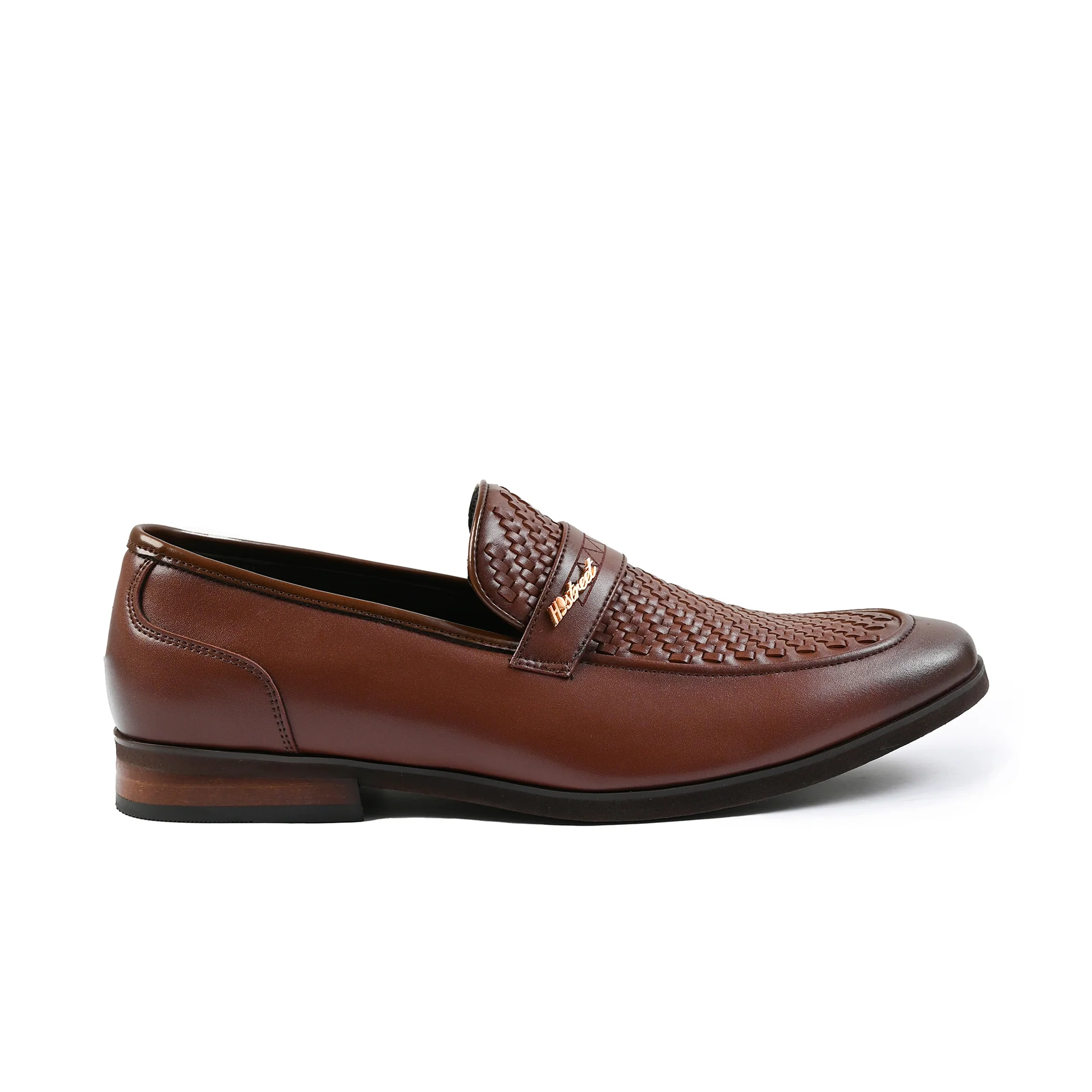 BROWN BRAIDED VAMP SHOES - Image 3