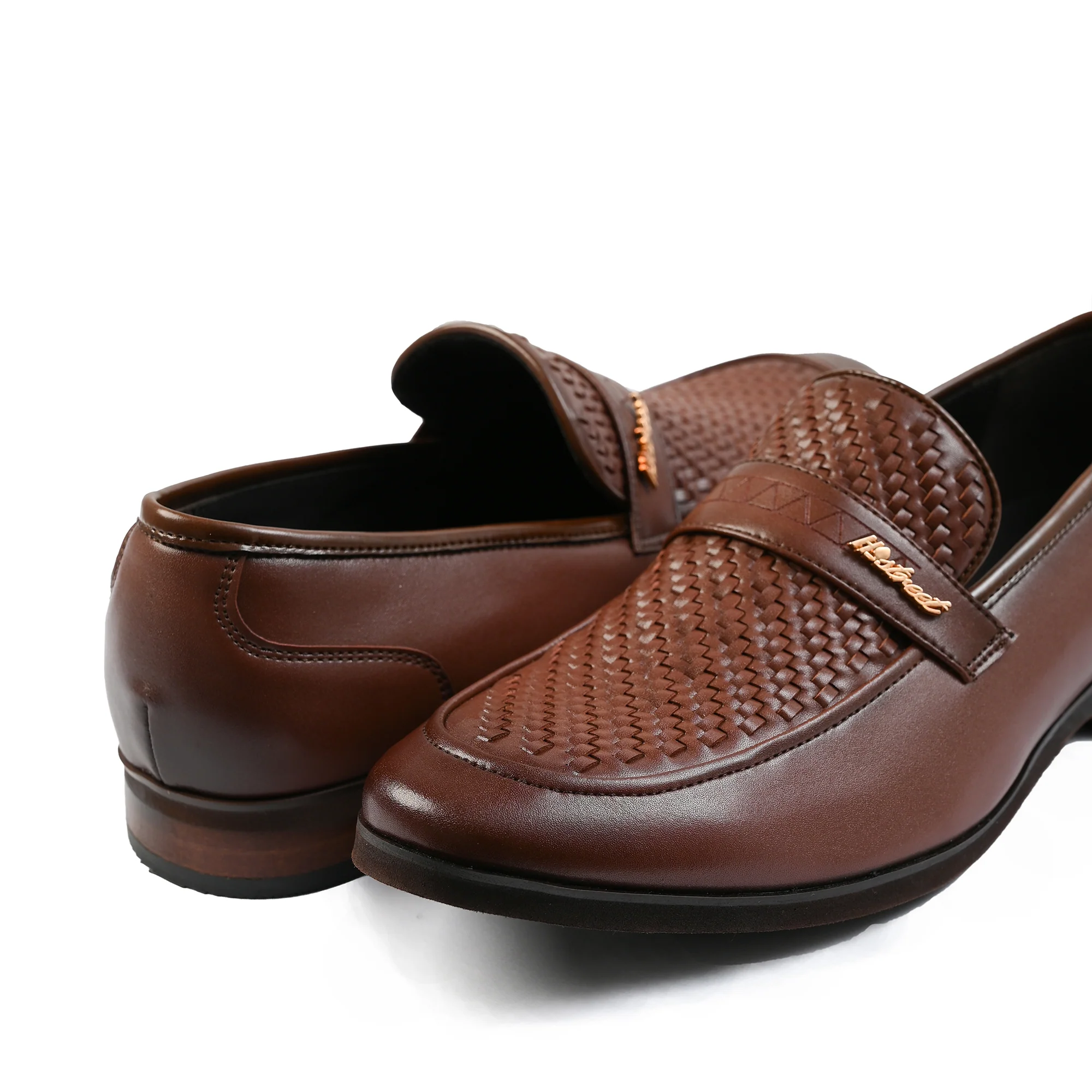 BROWN BRAIDED VAMP SHOES - Image 4