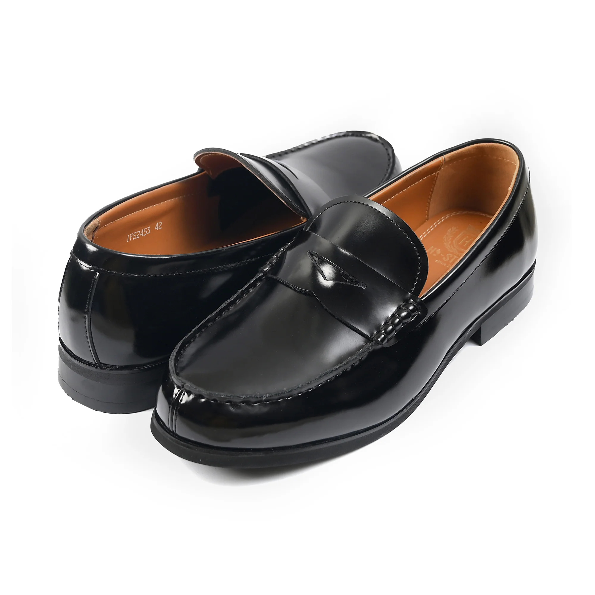 BLACK PATEND LEATHER LOAFER - Image 4