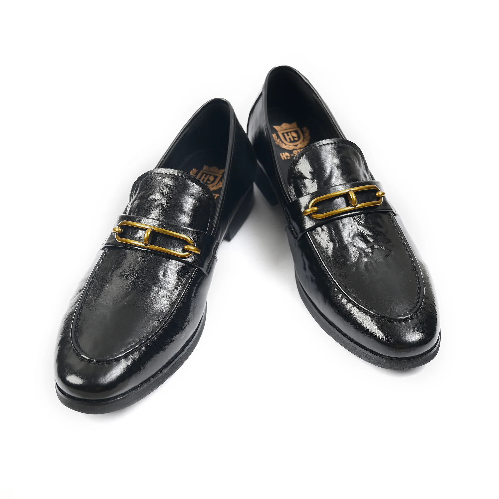 BLACK PATENT BUCKLE SHOES - Image 4