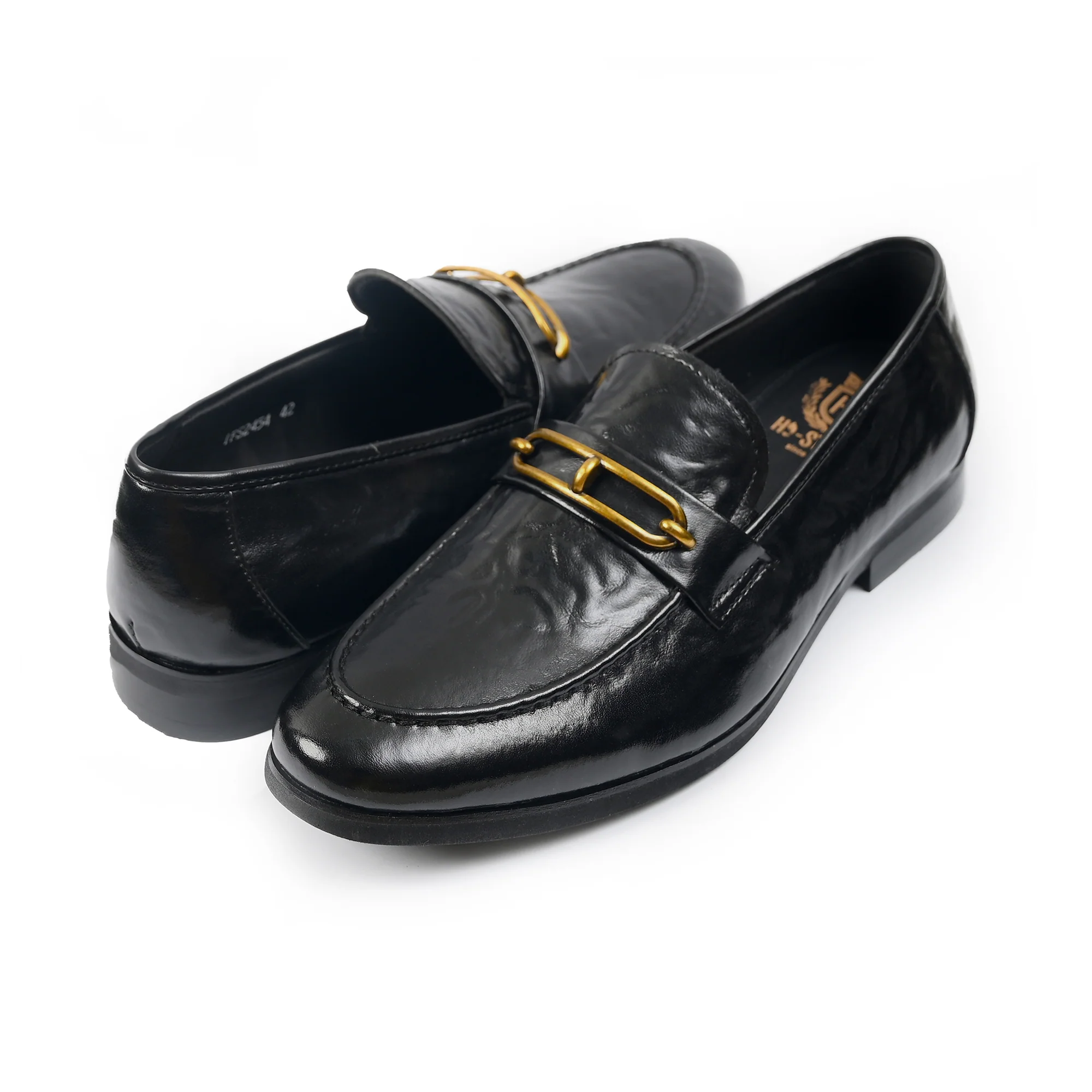 BLACK PATENT BUCKLE SHOES - Image 5