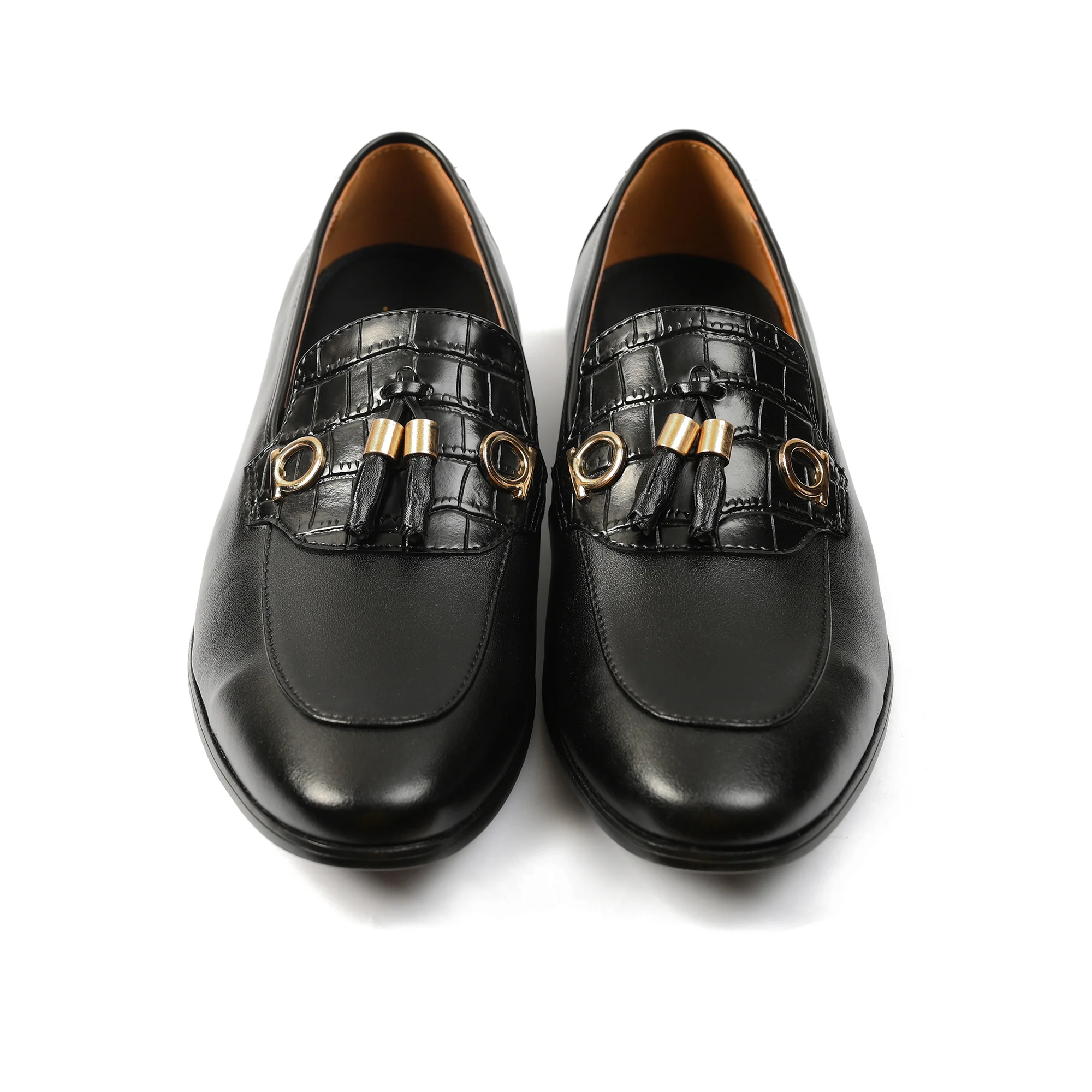 BLACK TASSEL LEATHER SHOES - Image 2
