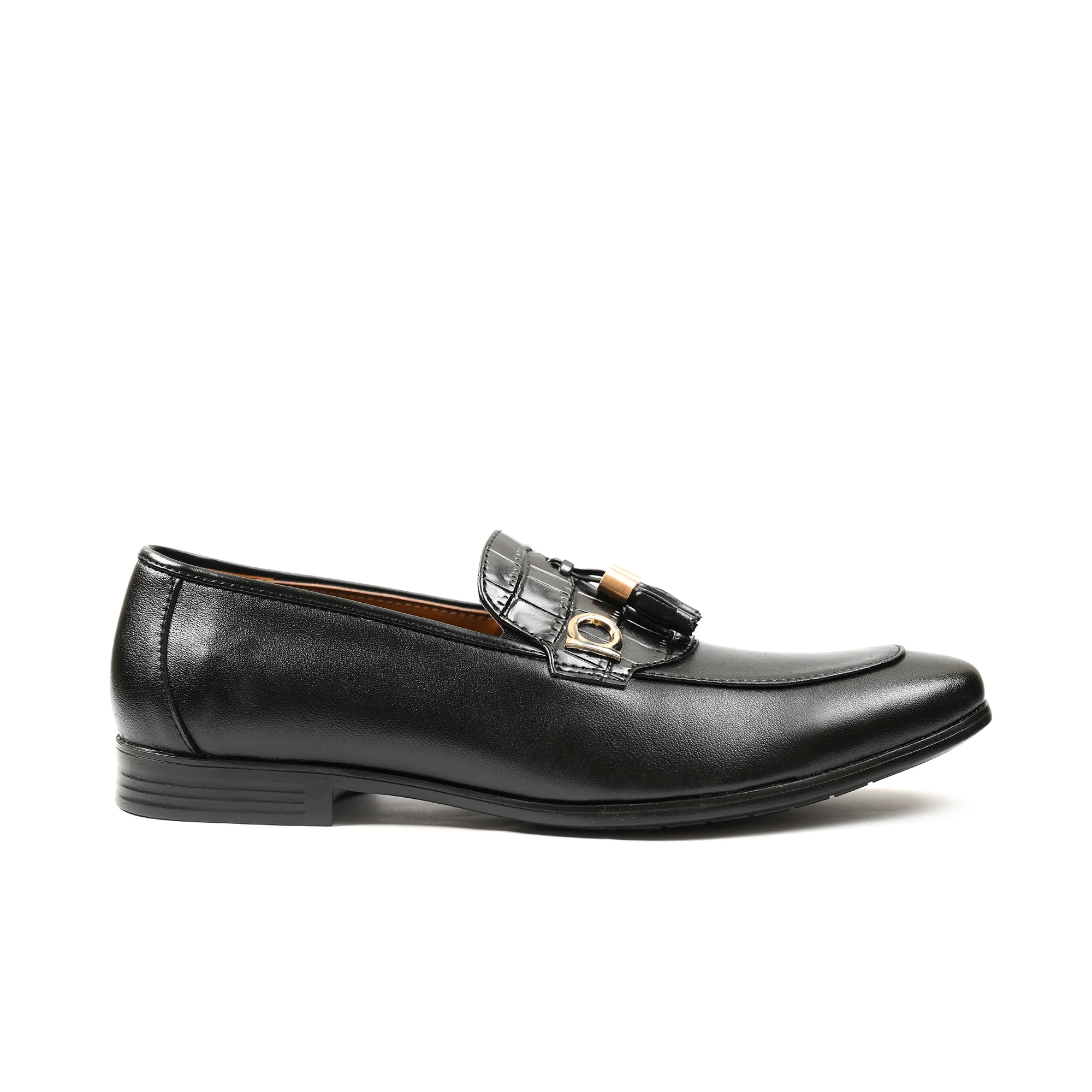 BLACK TASSEL LEATHER SHOES - Image 3