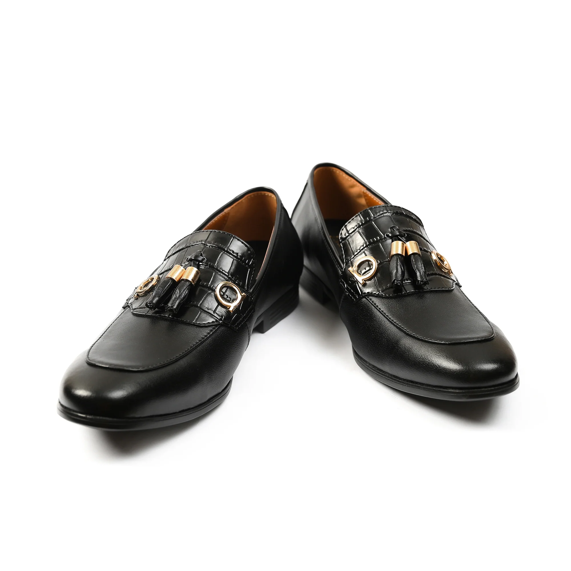 BLACK TASSEL LEATHER SHOES - Image 5