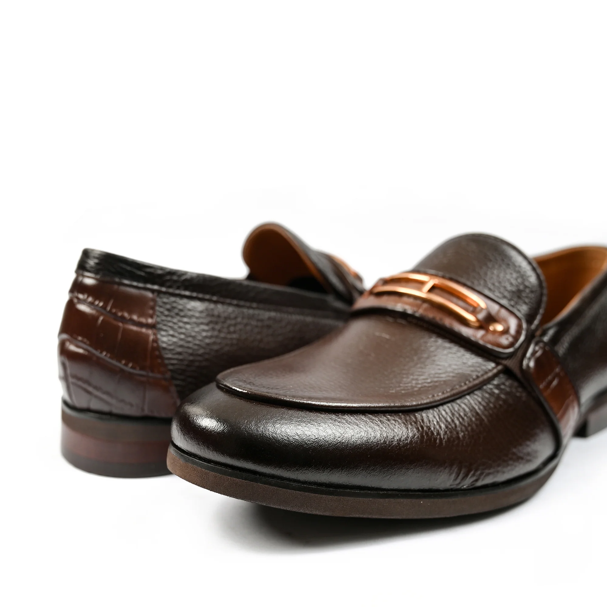 BROWN MILT LEATHER SHOES - Image 5