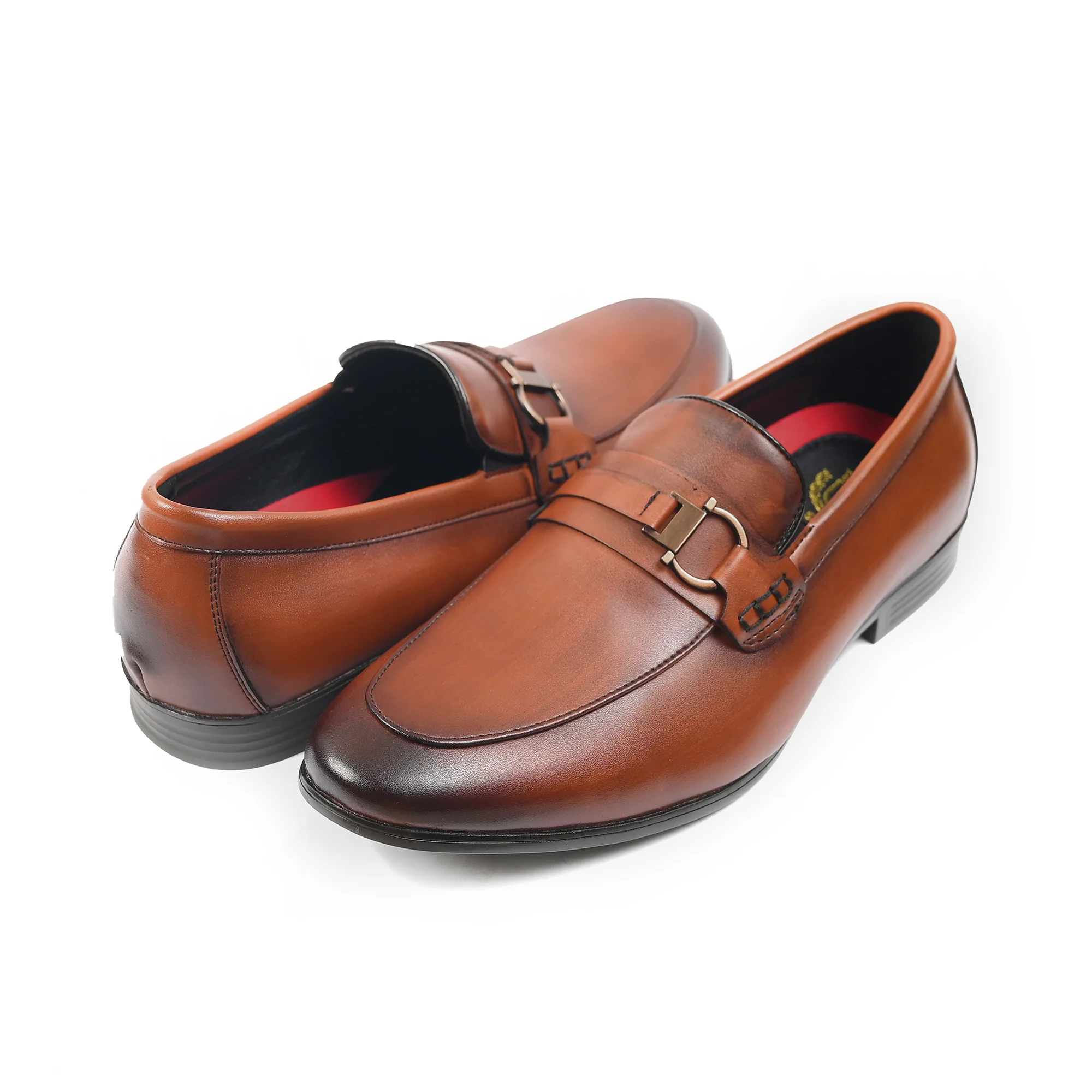 BROWN LEATHER BUCKLE SHOES - Image 5
